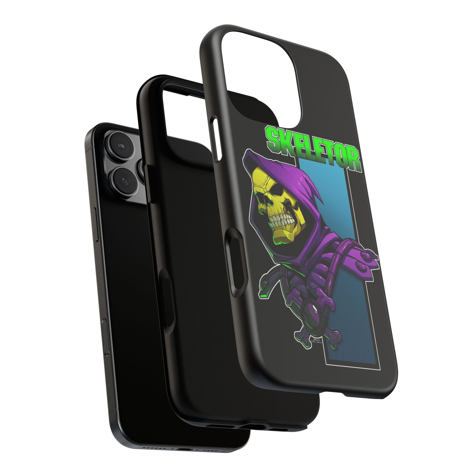 Skeletor Tough Cases for iPhones, Samsung, and Pixel