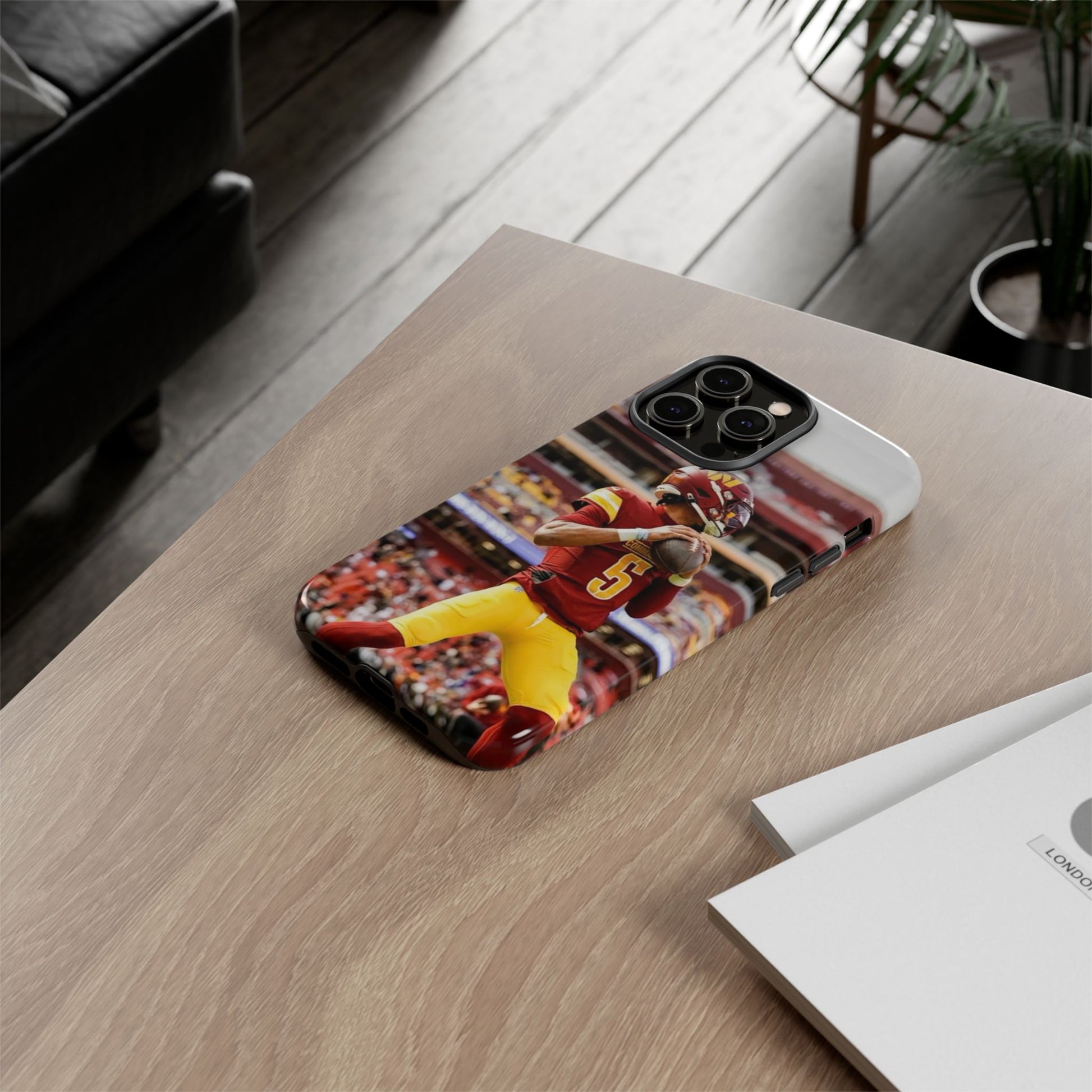 Jayden Daniels Washington Football Tough Cases for iPhones, Samsung, and Pixel