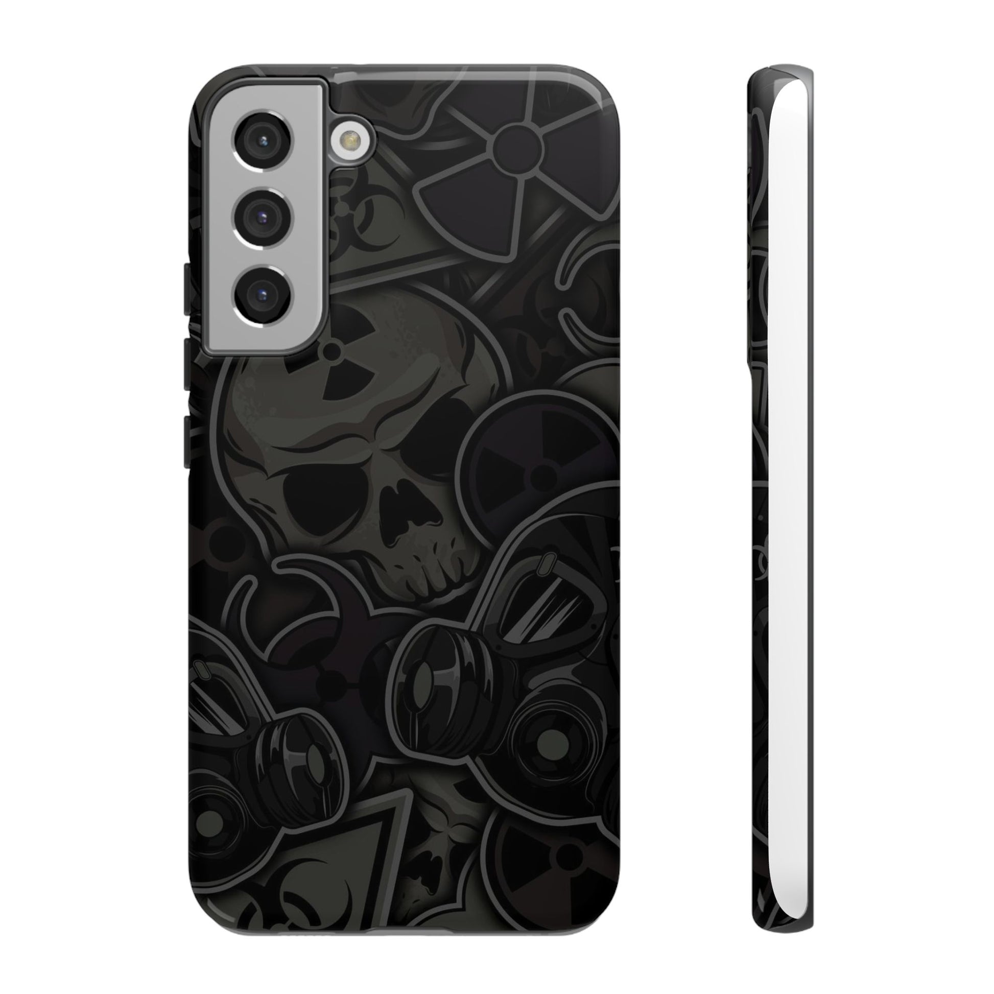 Tough Cases Phone Case, Edgy Skull Design Phone Cover, Gothic Cell Phone Shell