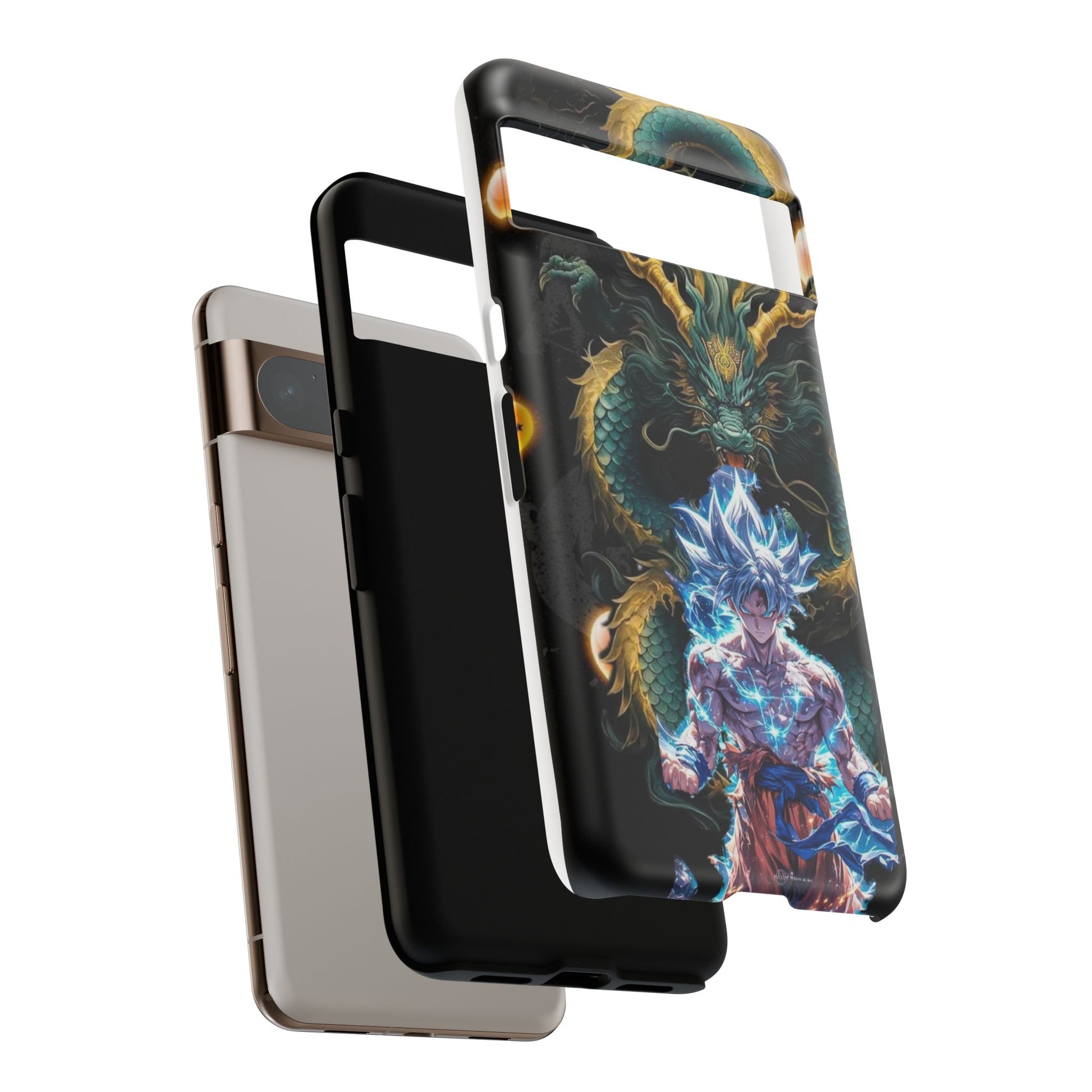 Anime Goku x Shenron Dragonball Z Tough Cases for iPhones, Samsung, and Pixel