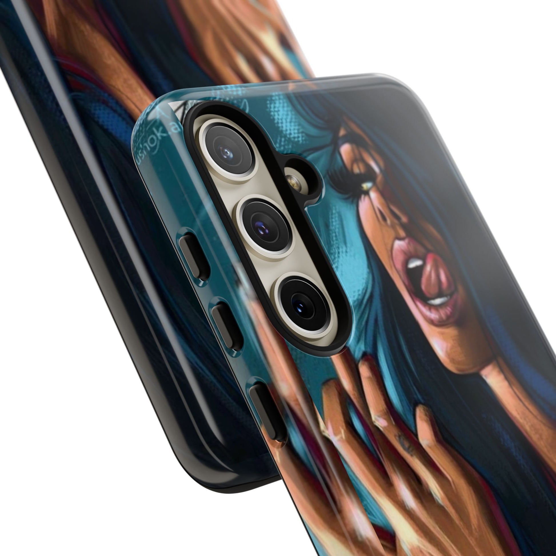 Tough Girl Theme Urban Design Cases for iPhones, Samsung, and Pixel