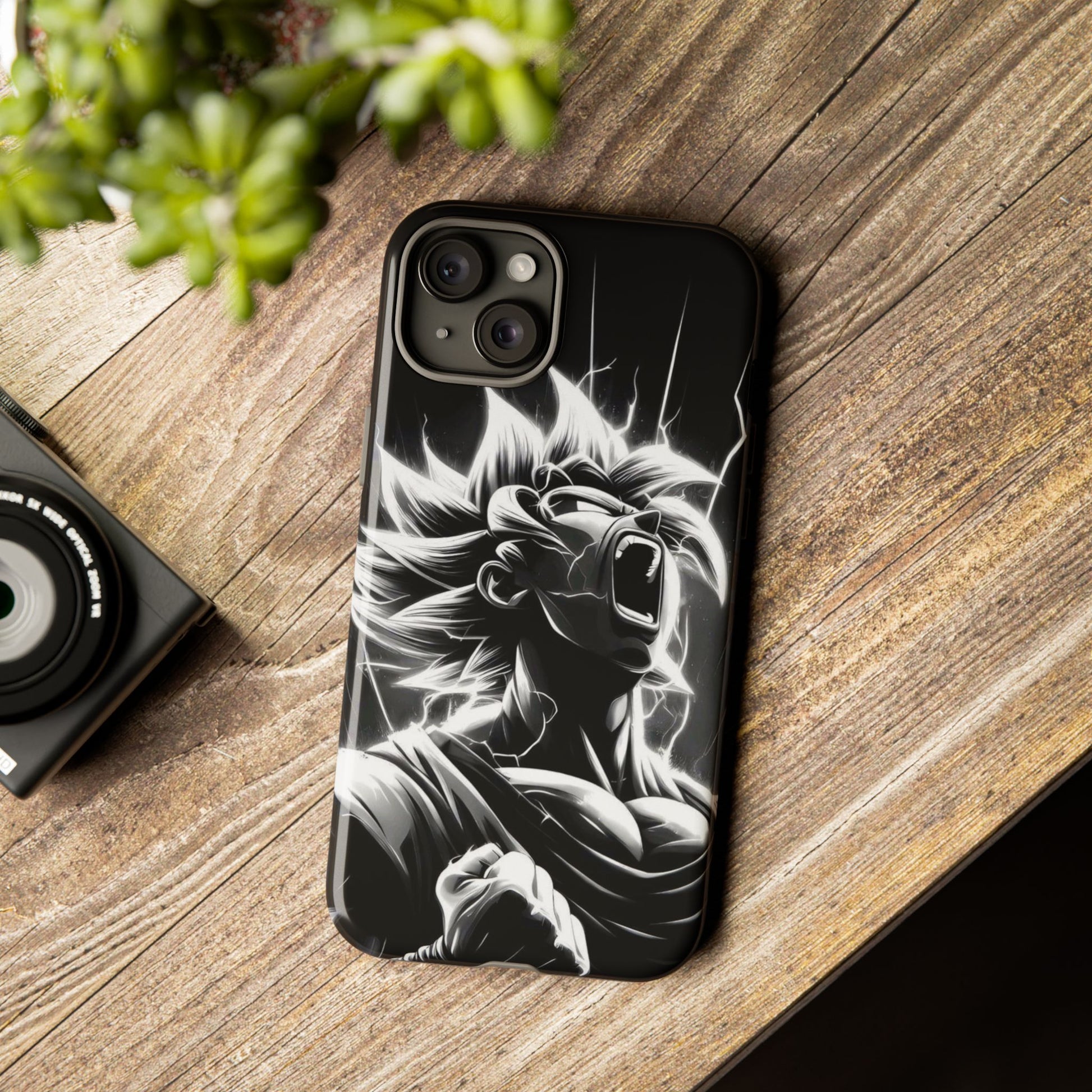 Anime Saiyan Rage Dragon ball Z Tough Cases for iPhones, Samsung, and Pixel