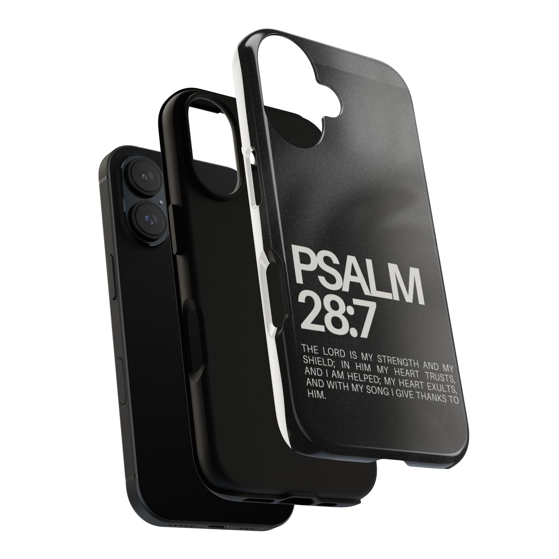 Christian Themed Psalms 28:7 Phone Case, Tough Cases for iPhones, Samsung, and Pixel