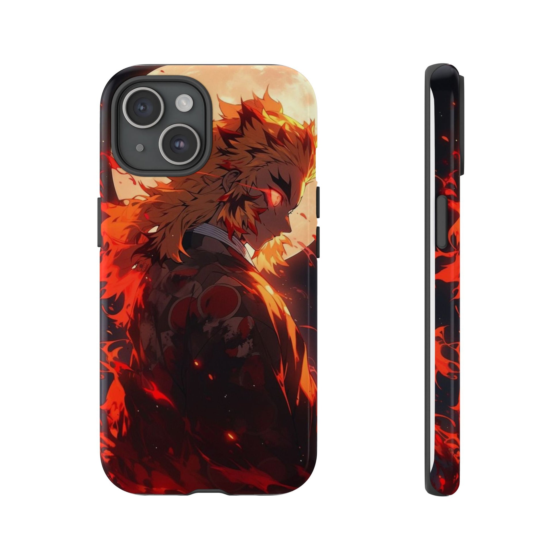 Demon Sl;ayer Rengoku Anime Phone Case, Tough Cases for iPhones, Samsung, and Pixel