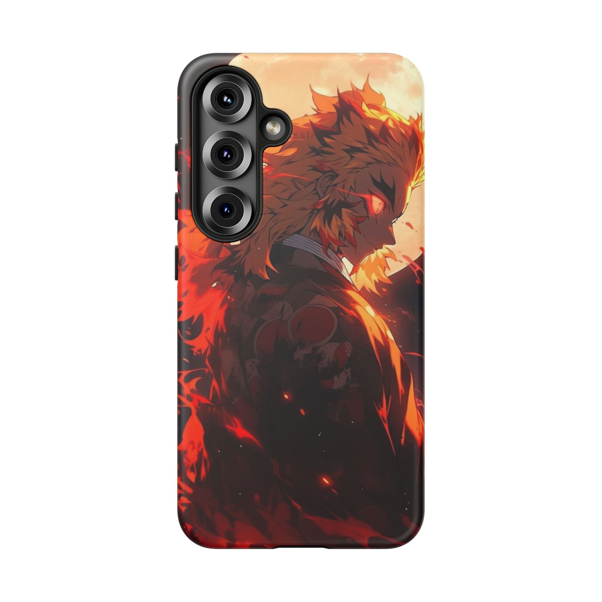 Demon Sl;ayer Rengoku Anime Phone Case, Tough Cases for iPhones, Samsung, and Pixel