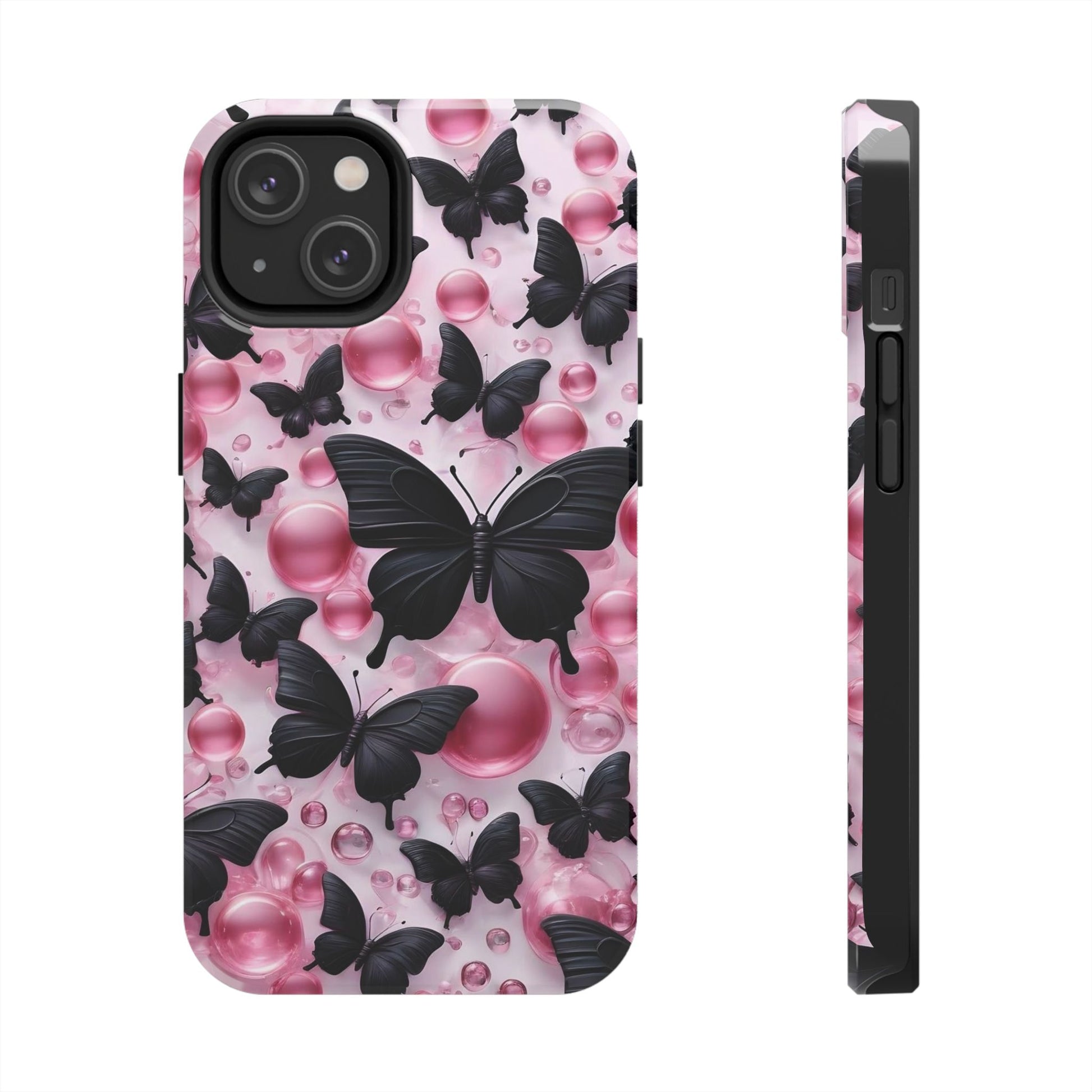 Pearls and Butterflies Theme Phone Cases for iPhones & Samsung Phones