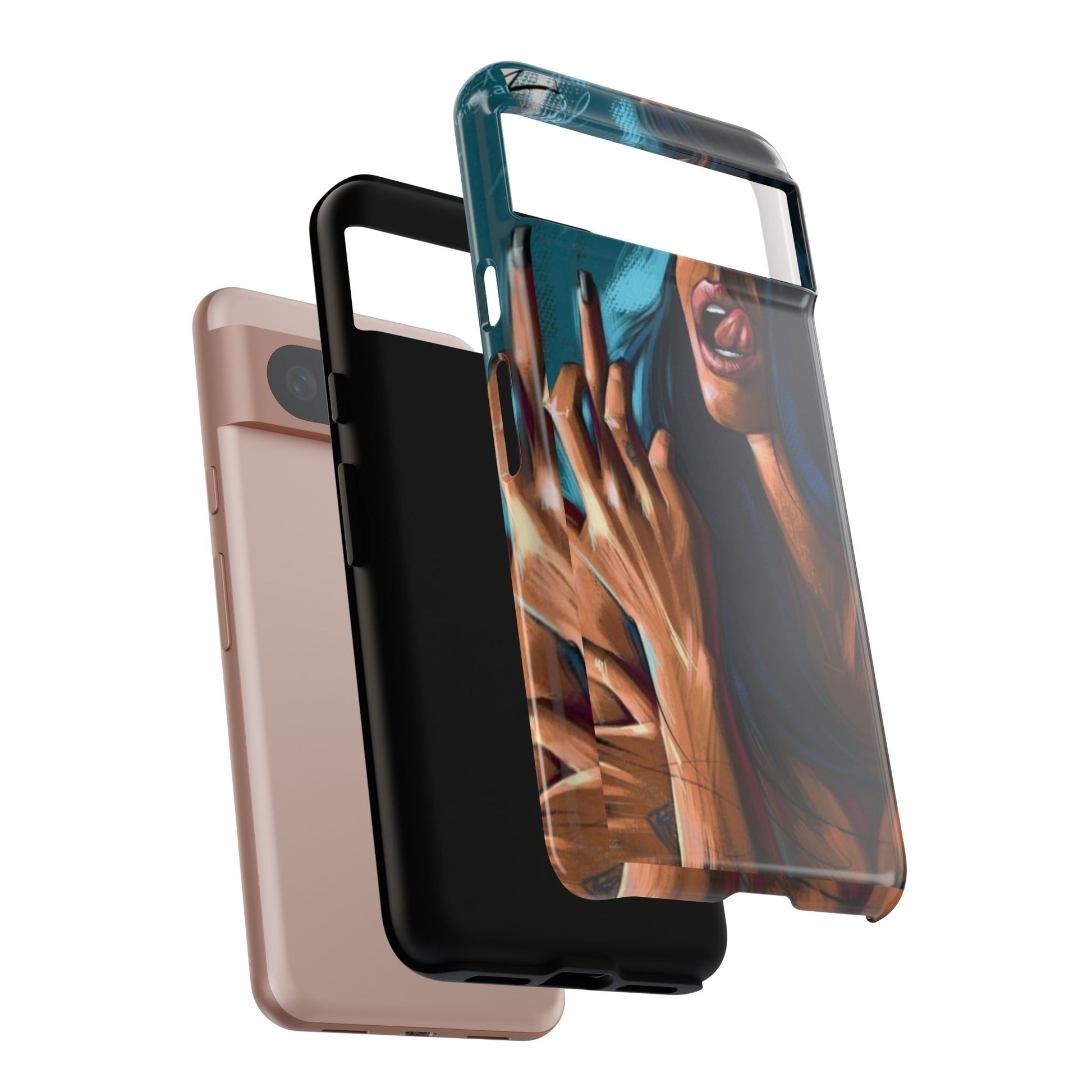 Tough Girl Theme Urban Design Cases for iPhones, Samsung, and Pixel