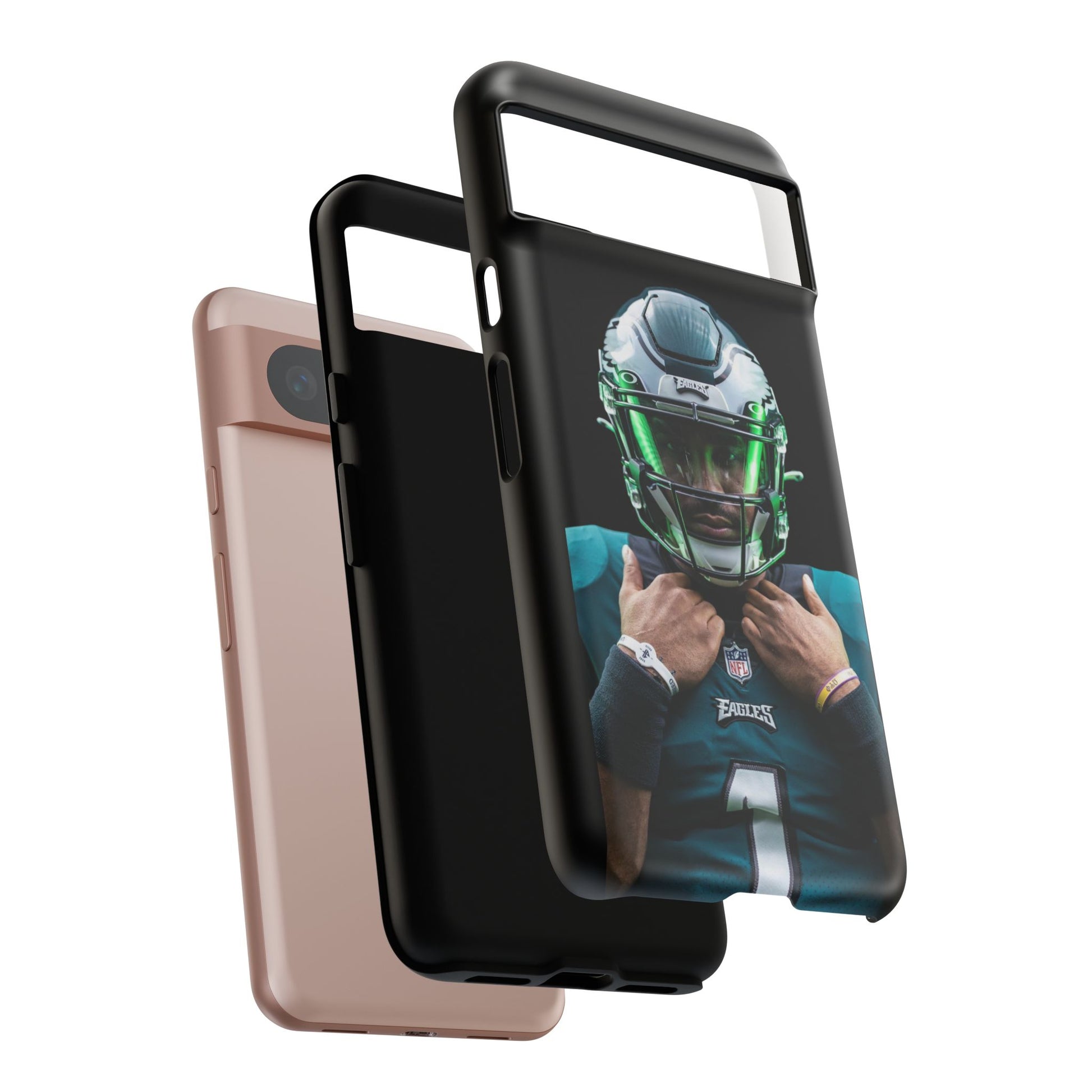 Eagles Football Jalen Hurts Tough Cases for iPhones, Samsung, and Pixel