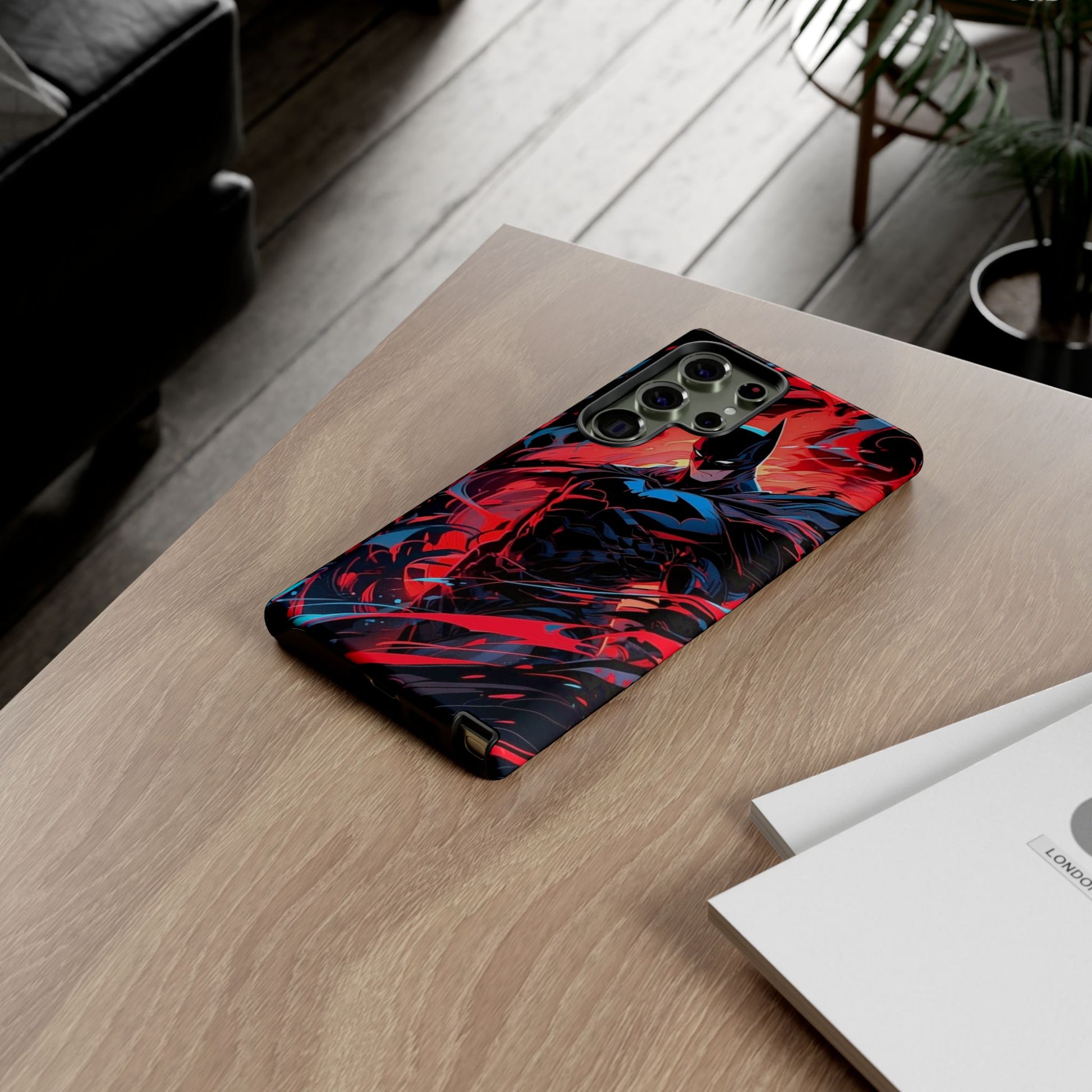The Dark Knight Batman Art Tough Cases for iPhones, Samsung, and Pixel