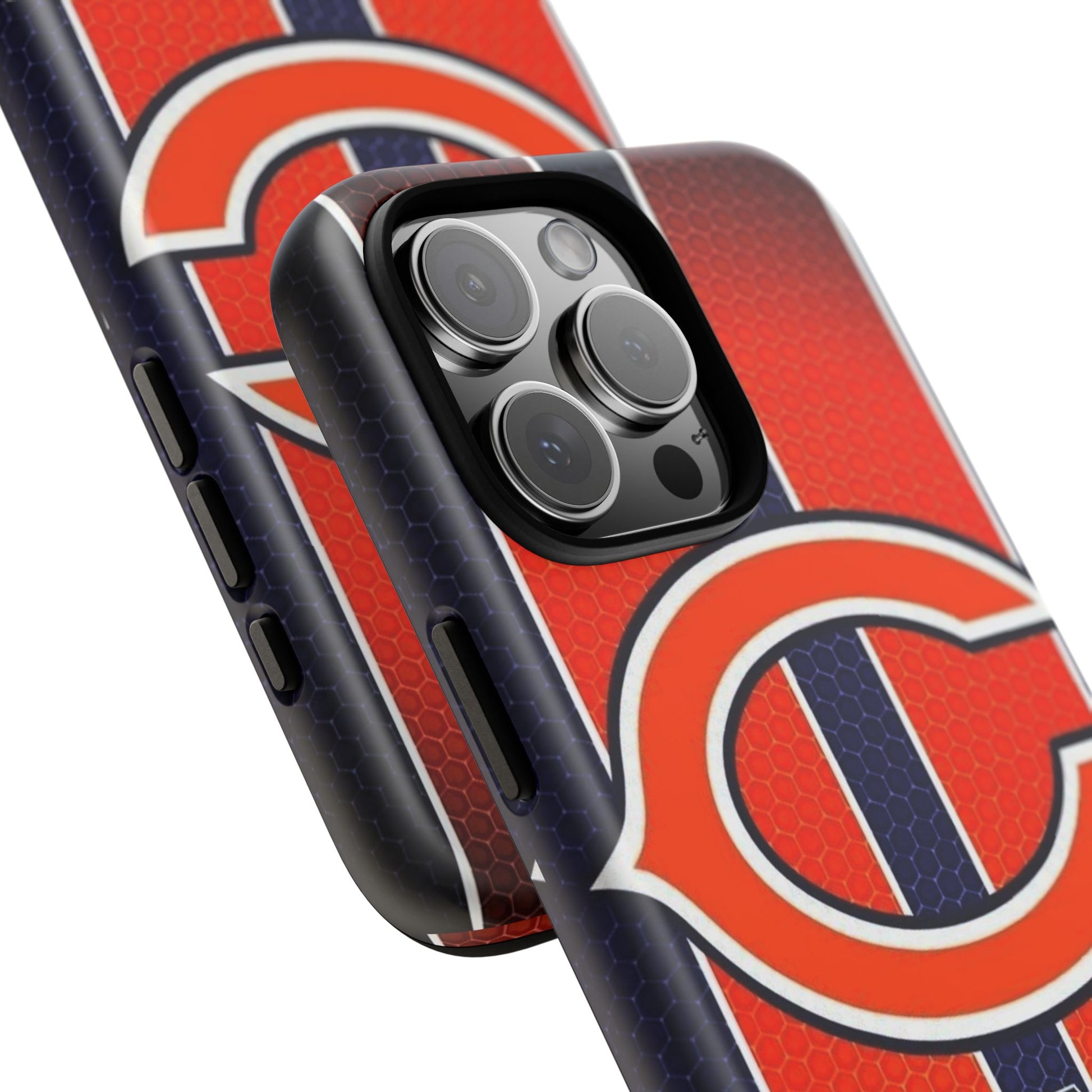 Chicago Bears Stripes Football Phone Case, Tough Cases for iPhones, Samsung, and Pixel