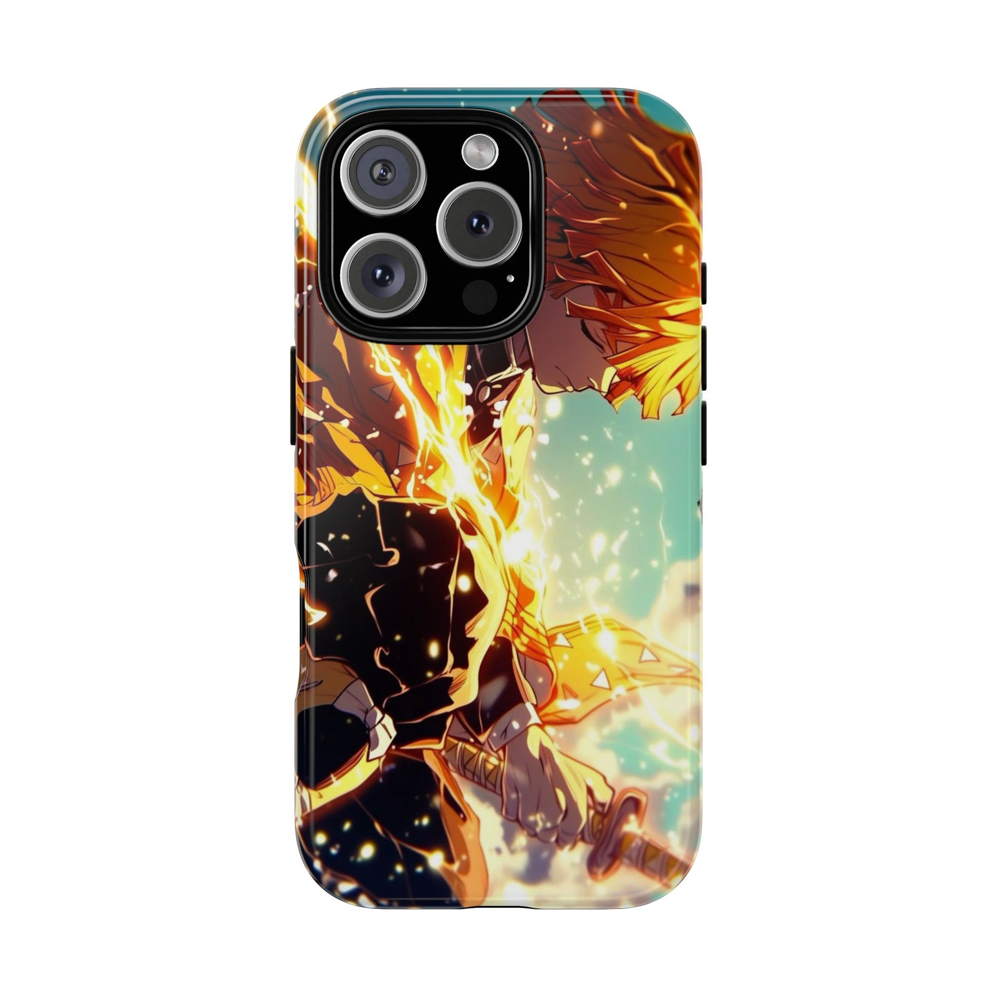 Demon Slayer Zenitsu Anime Theme Phone Case, Tough Cases for iPhones, Samsung, and Pixel