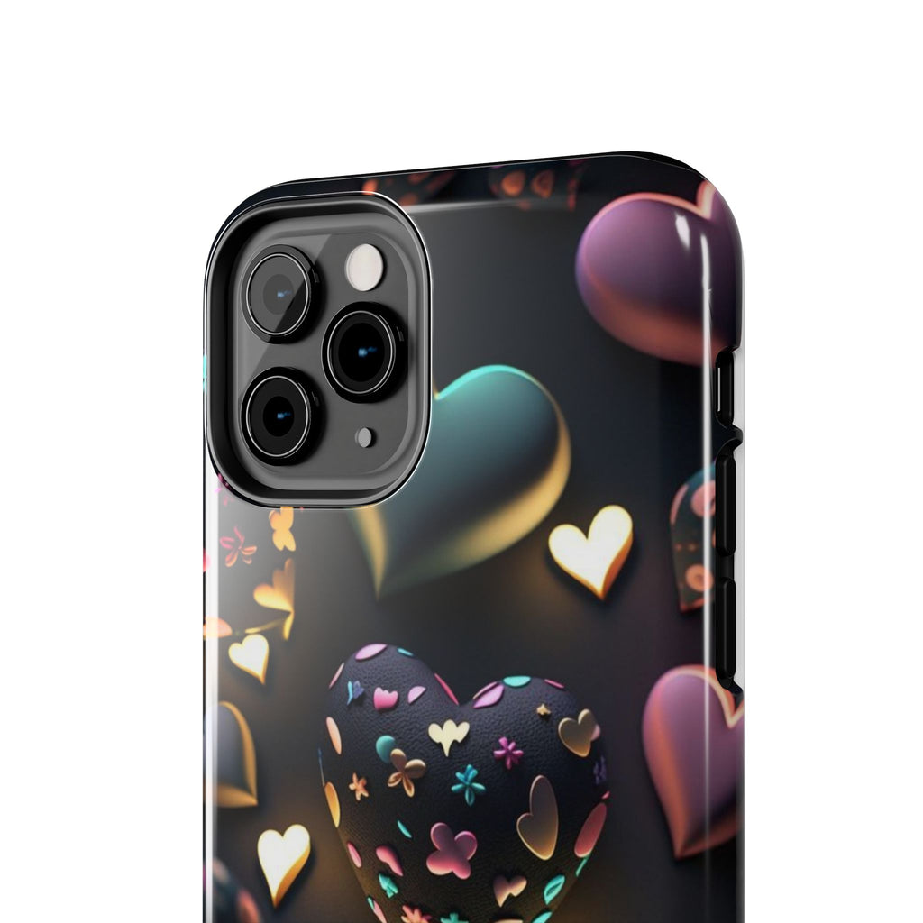 Floating Hearts Themed Tough Phone Cases for Iphones & Samsung Phones
