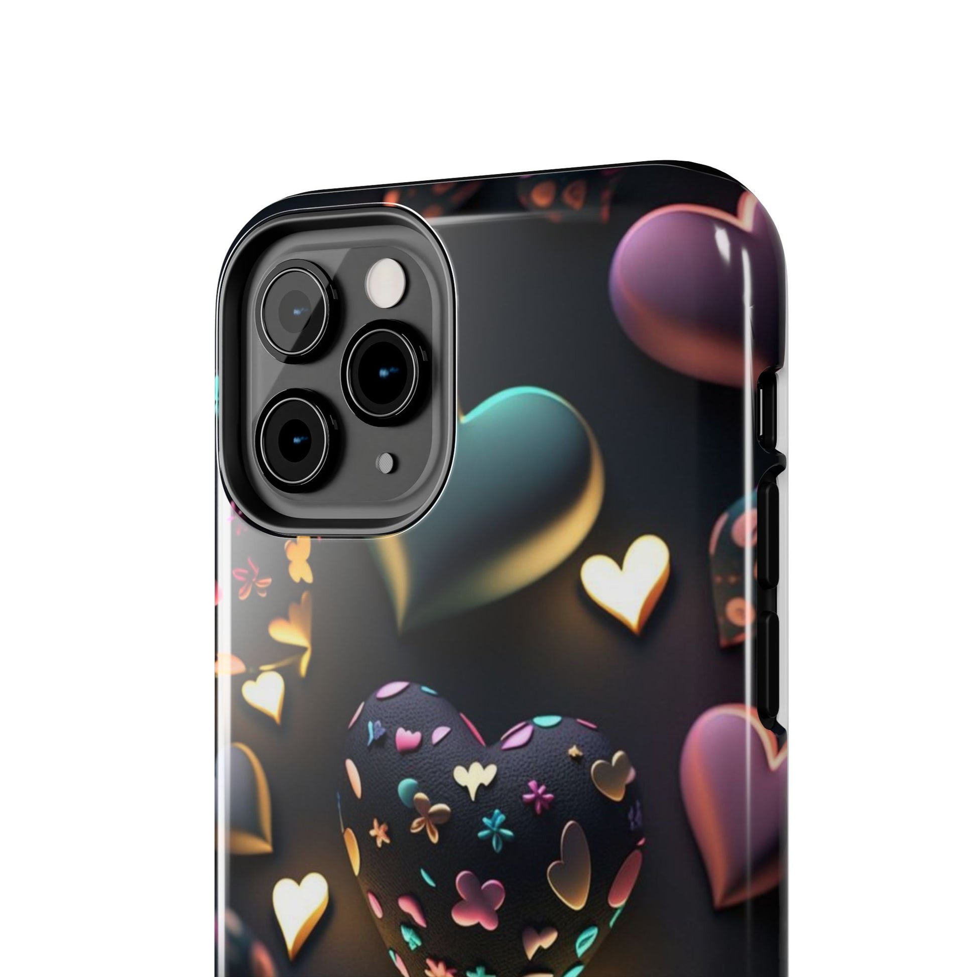Floating Hearts Themed Tough Phone Cases for Iphones & Samsung Phones