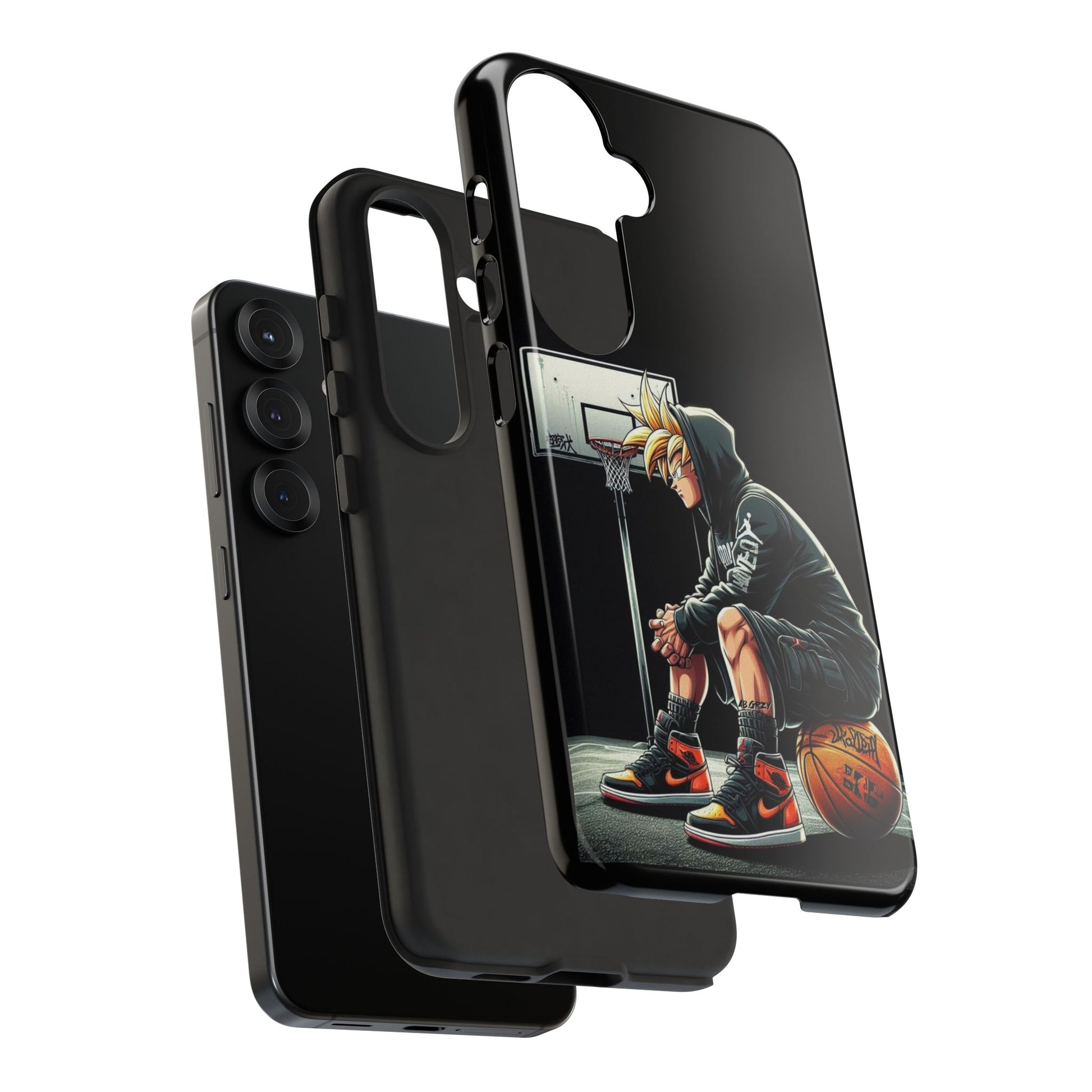 Son Goku Basketball Tough Cases for iPhones, Samsung, and Pixel