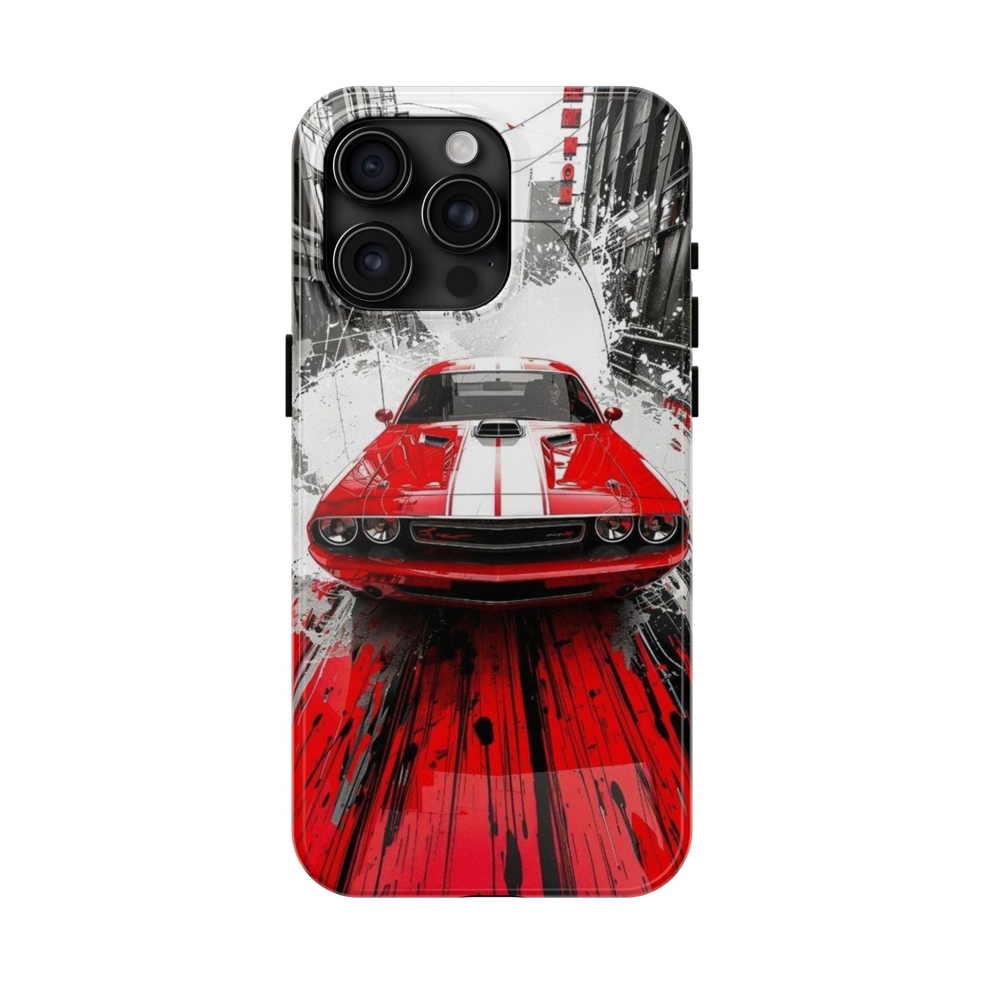 Red Muscle Car Hell Cat Phone Cases for Iphones & Samsung Phones