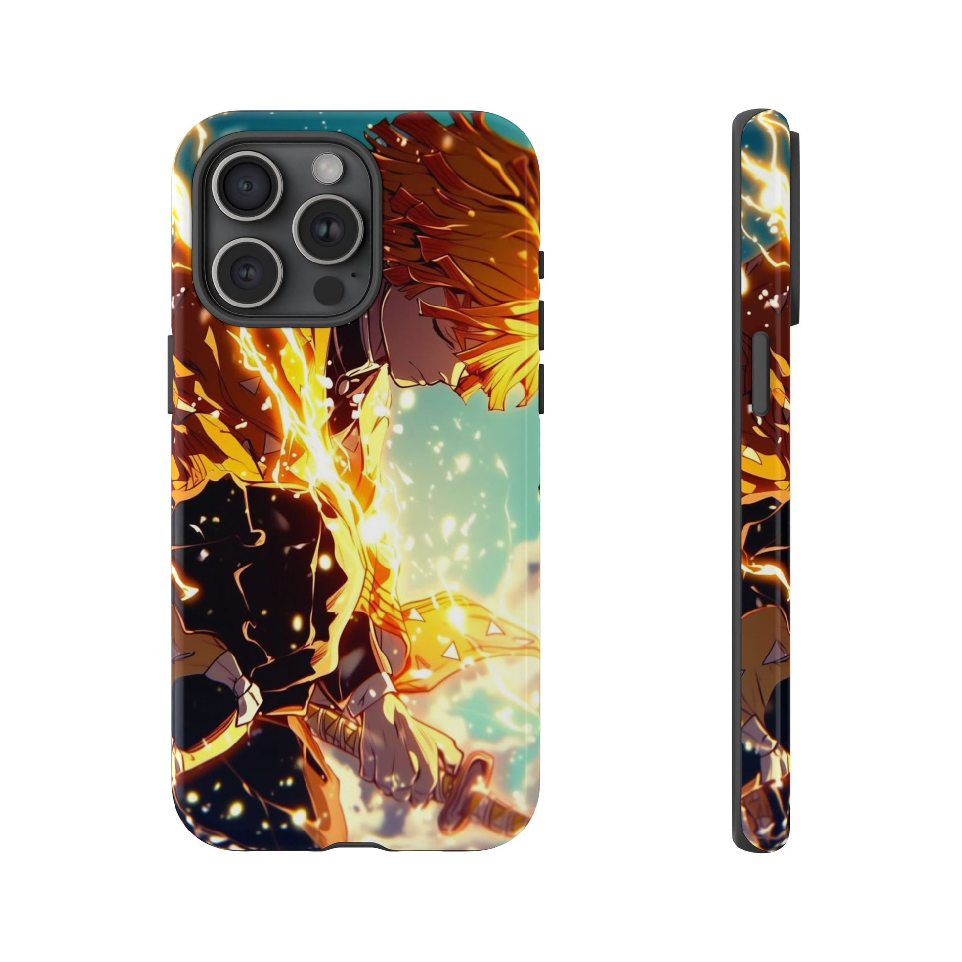 Demon Slayer Zenitsu Anime Theme Phone Case, Tough Cases for iPhones, Samsung, and Pixel