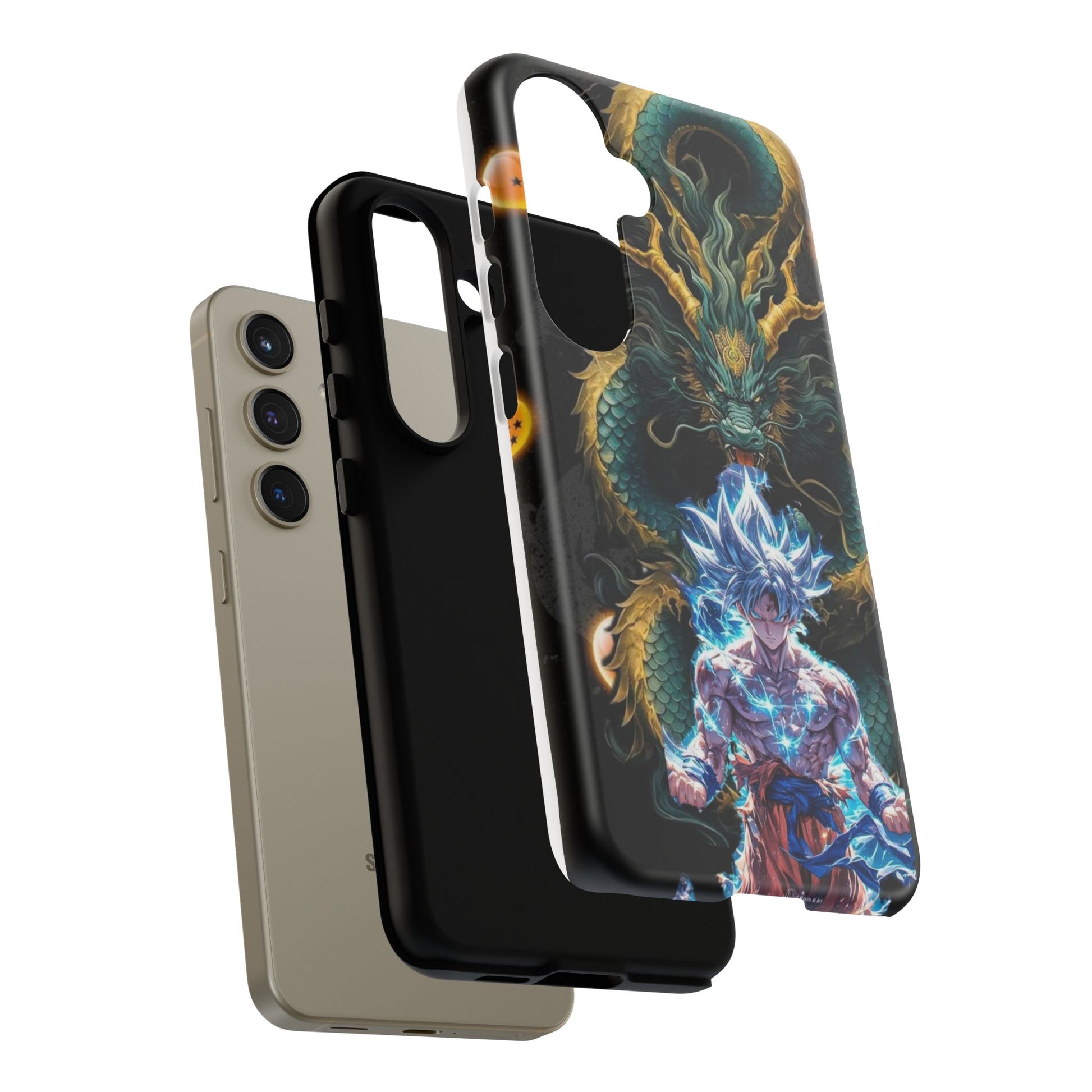 Anime Goku x Shenron Dragonball Z Tough Cases for iPhones, Samsung, and Pixel