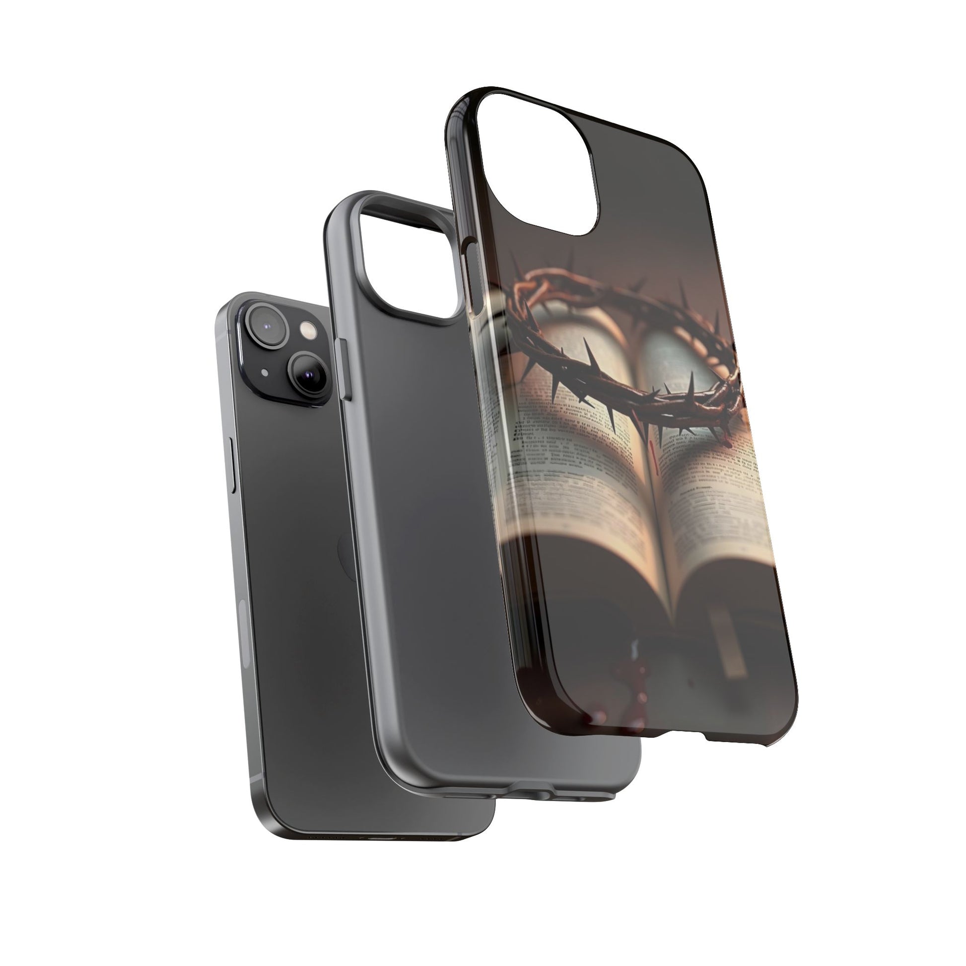 Crown of Thorns and Bible Christian Tough Cases for iPhones, Samsung, and Pixel