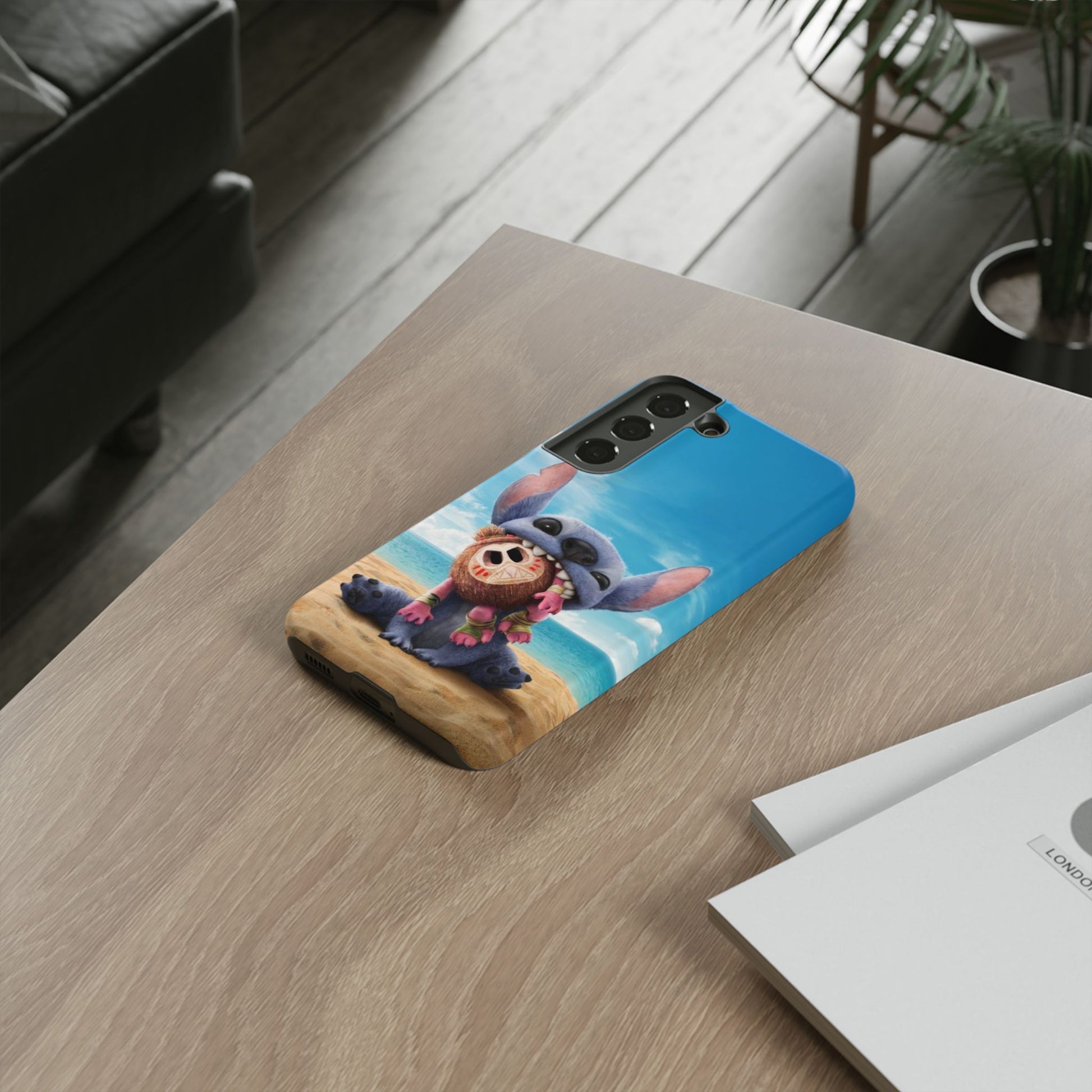 Stitch Beach Sunset Landscape Phone Case for iPhone, Samsung Galaxy, & Pixel Phones