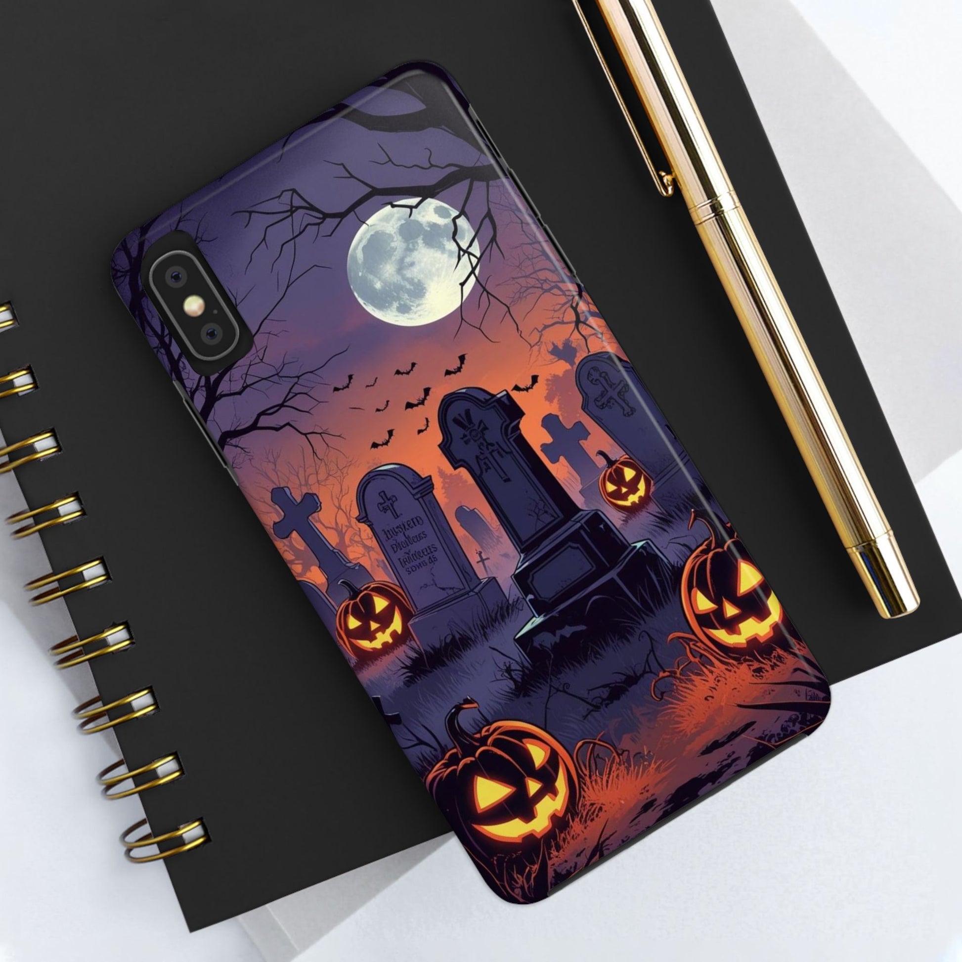 Graveyard Halloween Theme Phone Cases for iPhones & Samsung Phones