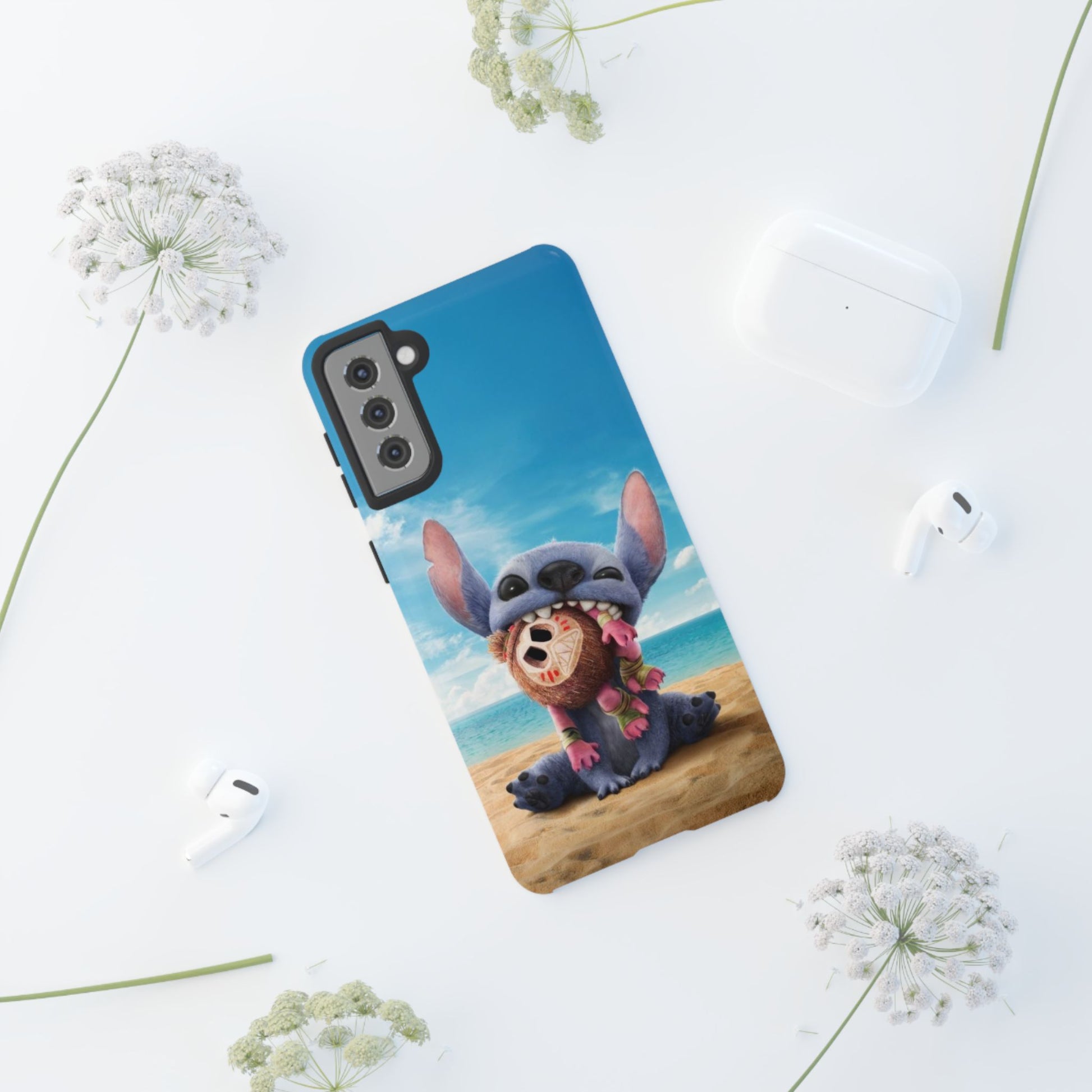 Stitch Beach Sunset Landscape Phone Case for iPhone, Samsung Galaxy, & Pixel Phones