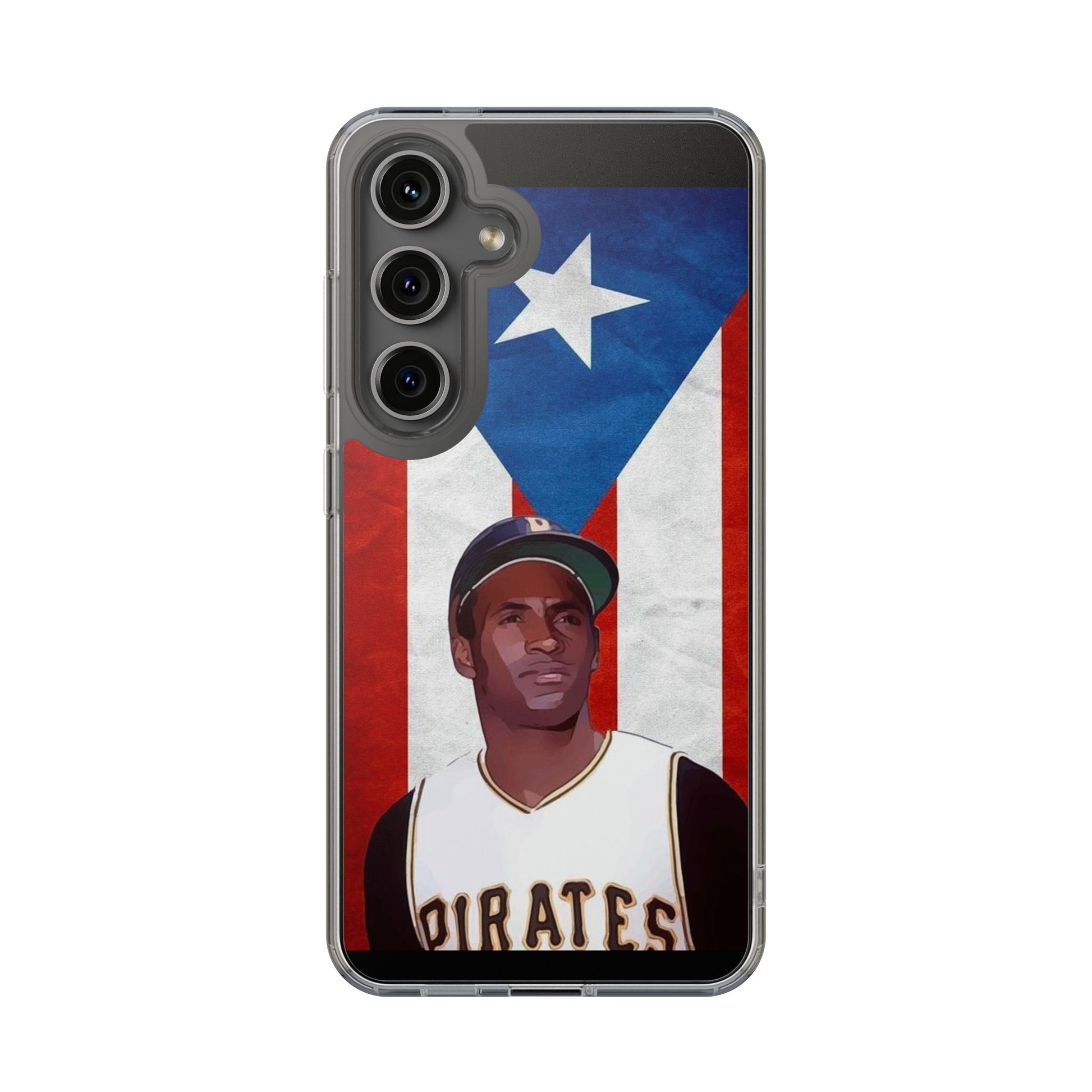 Puerto Rican Baseball Legend Clemente inspired Protective Iphone, Samsung case