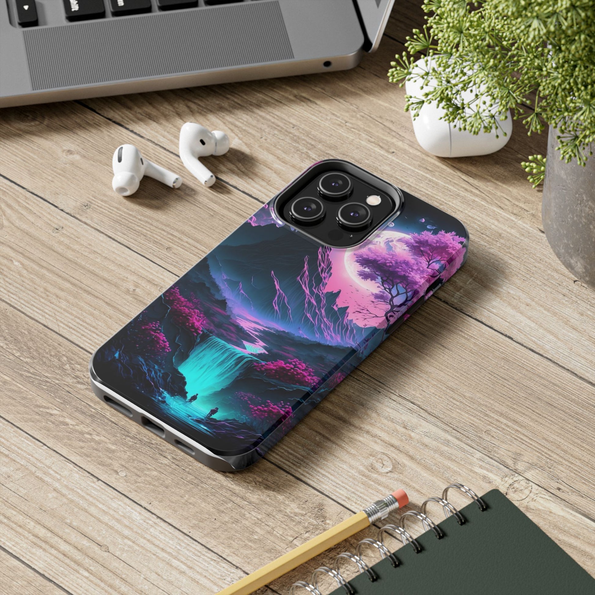 Cherry Blossoms in Japan Themed Tough Phone Cases for Iphones & Samsung Phones