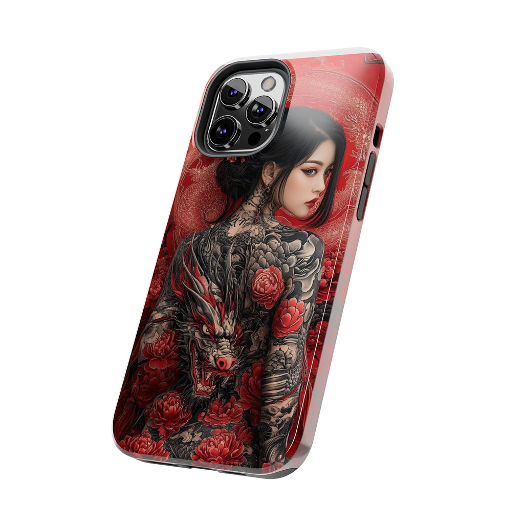 Japanese Geisha Tattooed Girl Phone Cases for Iphones & Samsung Durable