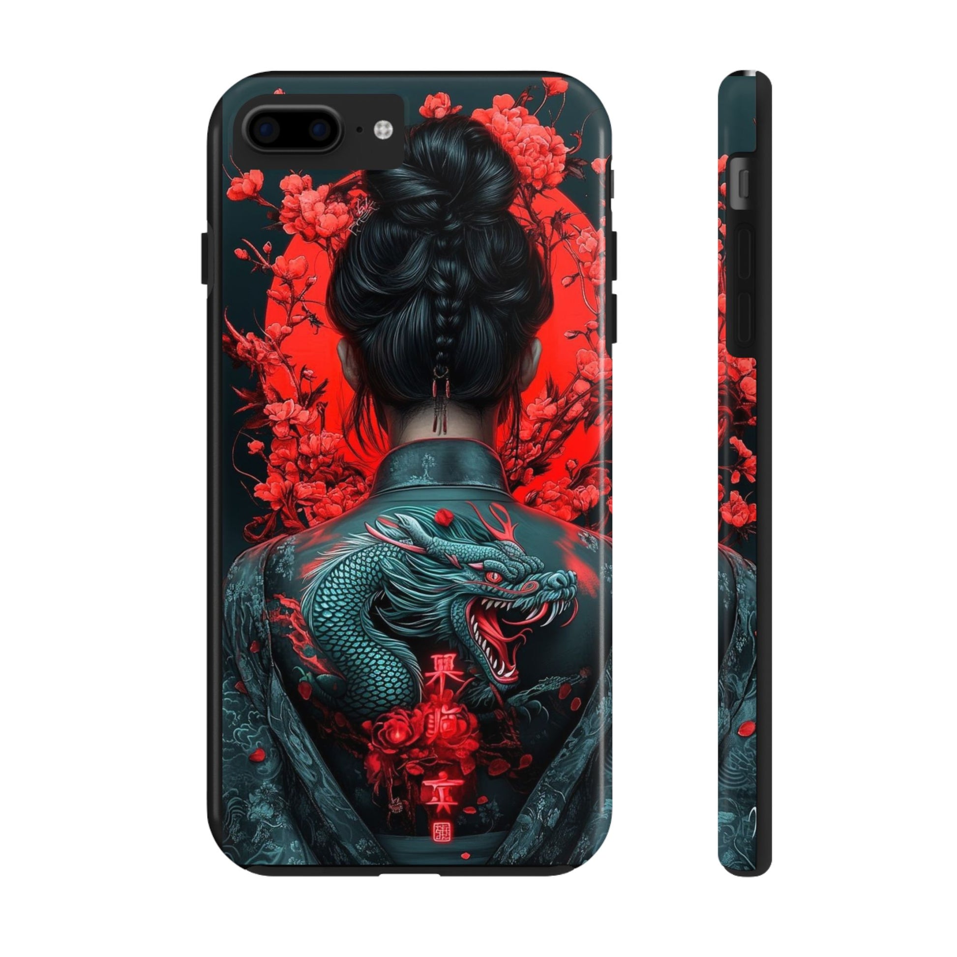 Dragon Geisha Japanese Design Phone Cases for iPhone & Samsung Galaxy Phones