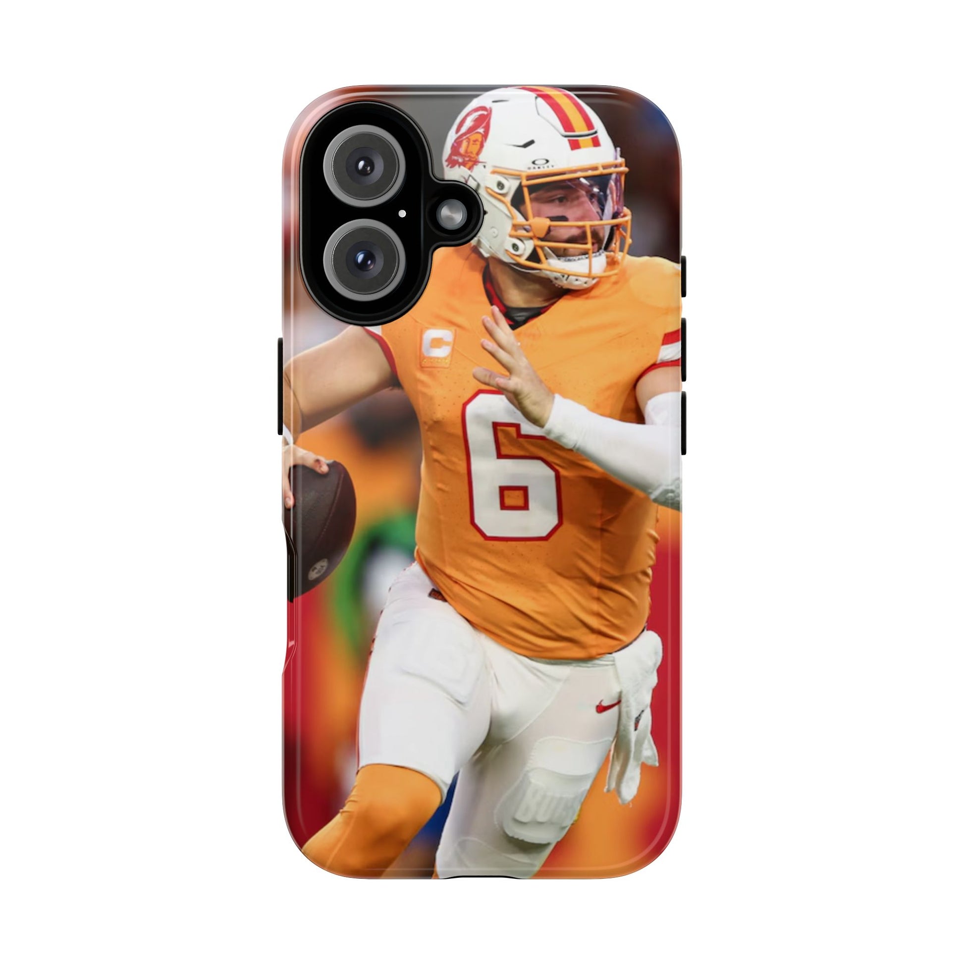 Tampa Bay Buccaneers Baker Mayfield Football Tough Cases for iPhones, Samsung, and Pixel