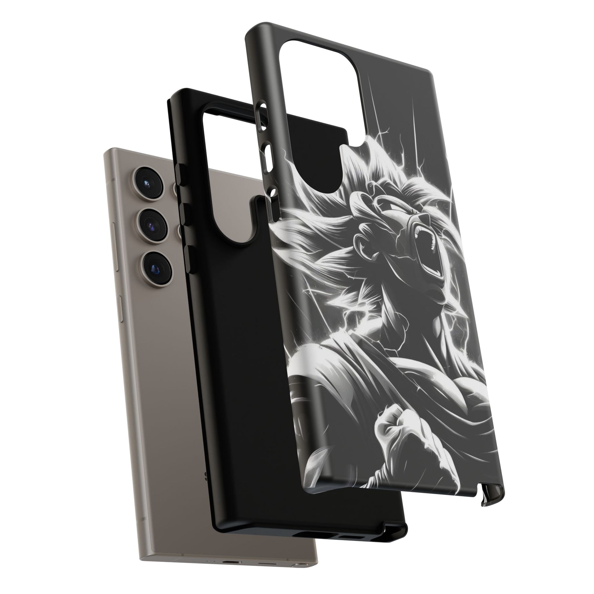 Anime Saiyan Rage Dragon ball Z Tough Cases for iPhones, Samsung, and Pixel