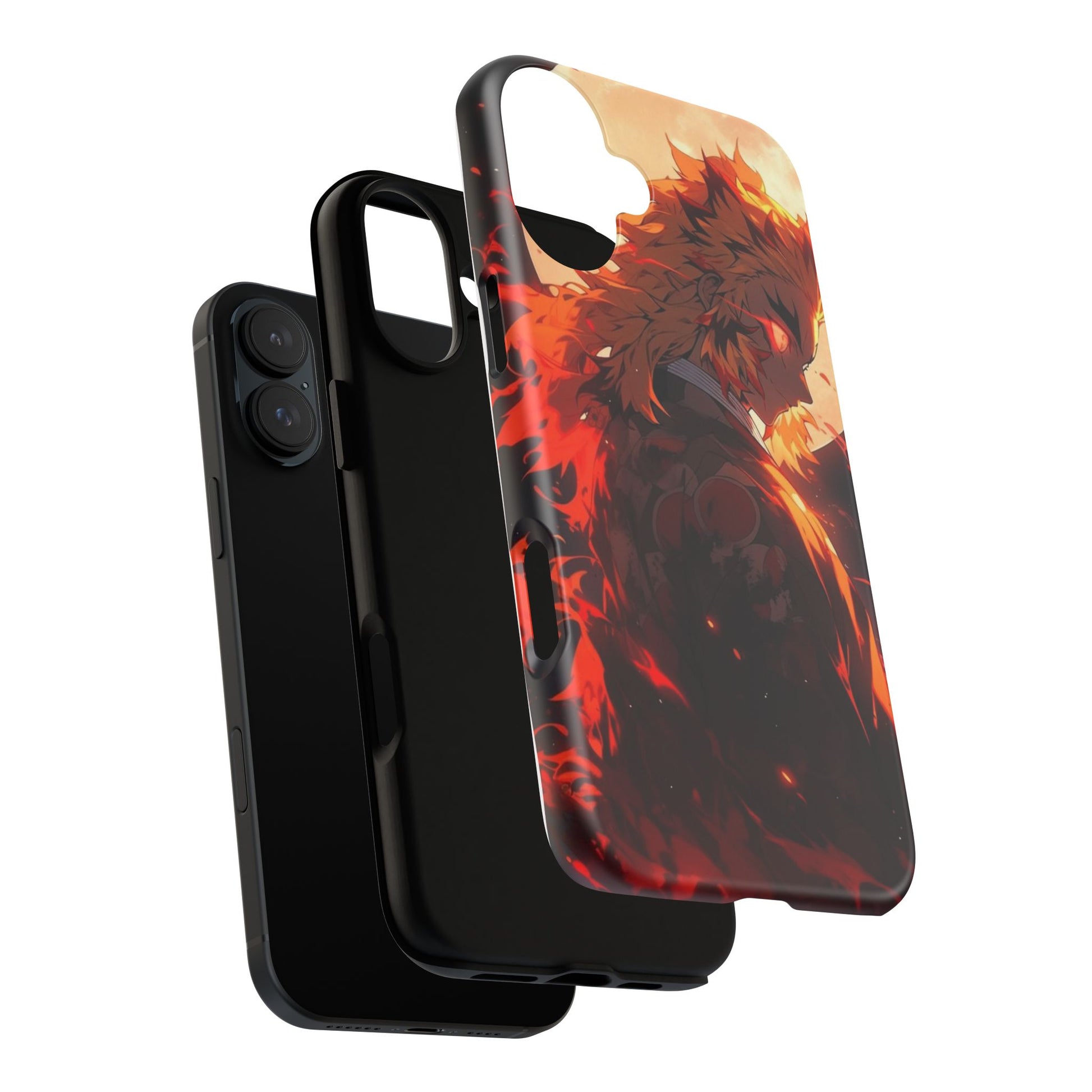 Demon Sl;ayer Rengoku Anime Phone Case, Tough Cases for iPhones, Samsung, and Pixel
