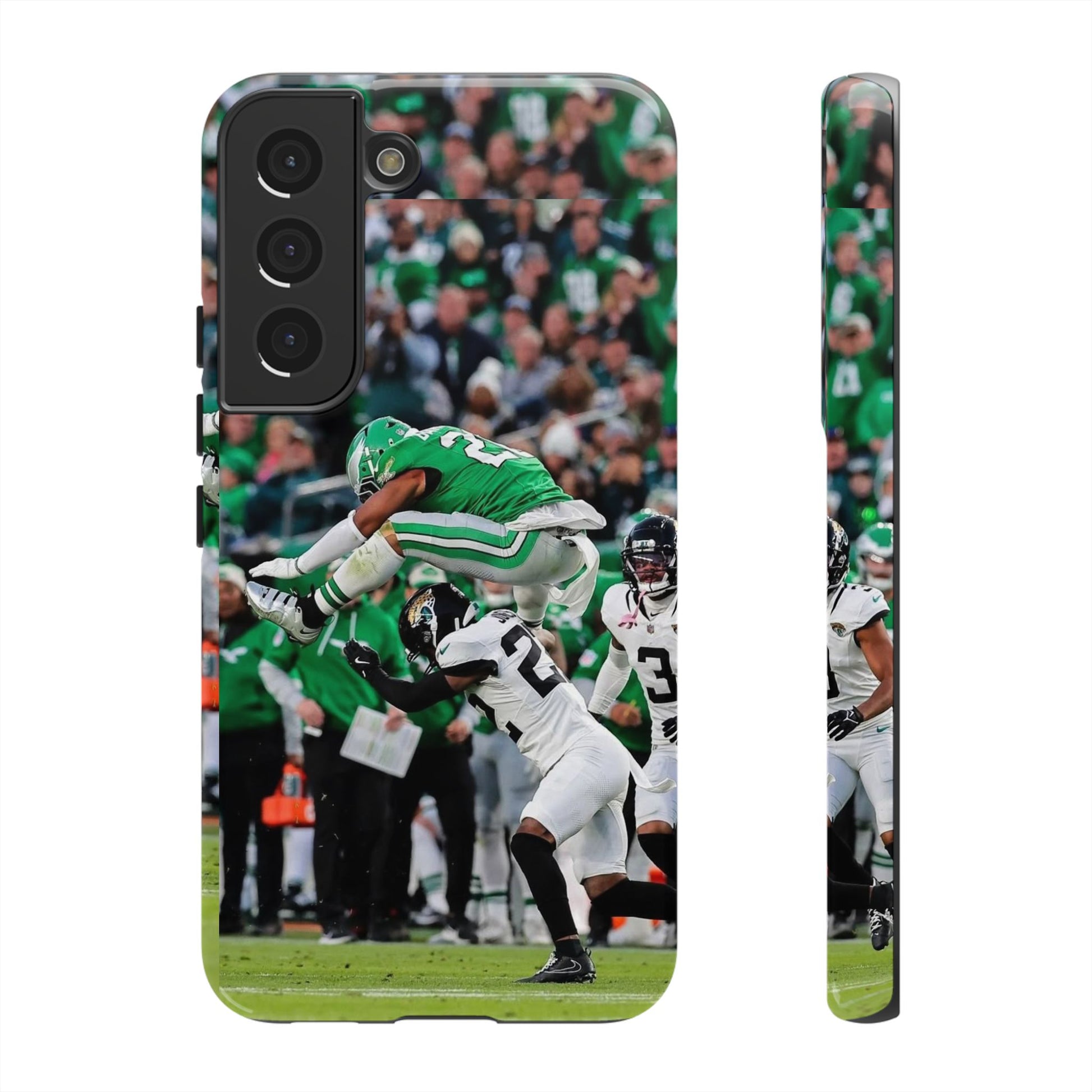 Saquon Barkley The Huddle Eagles Football Tough Cases for iPhones, Samsung, and Pixel