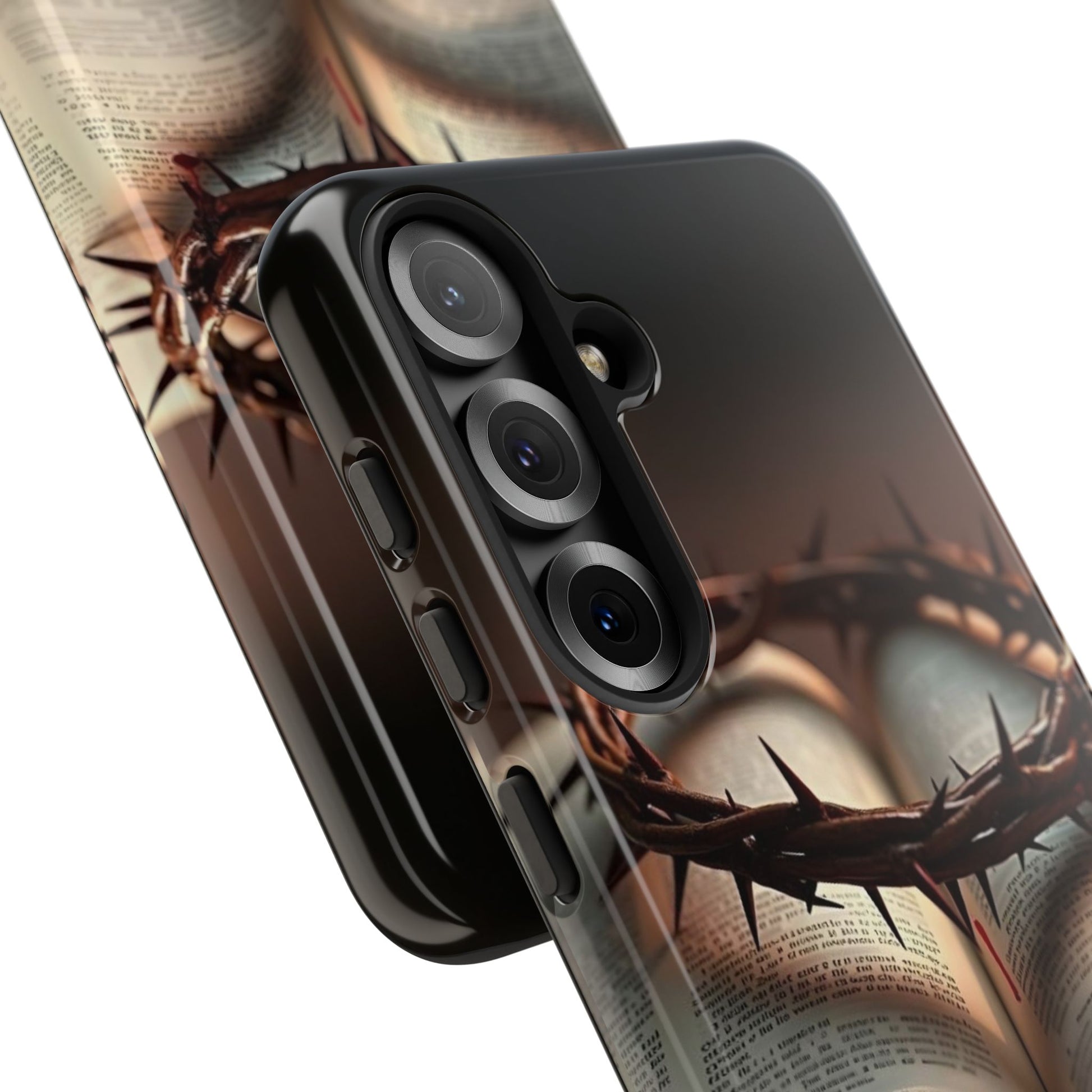 Crown of Thorns and Bible Christian Tough Cases for iPhones, Samsung, and Pixel