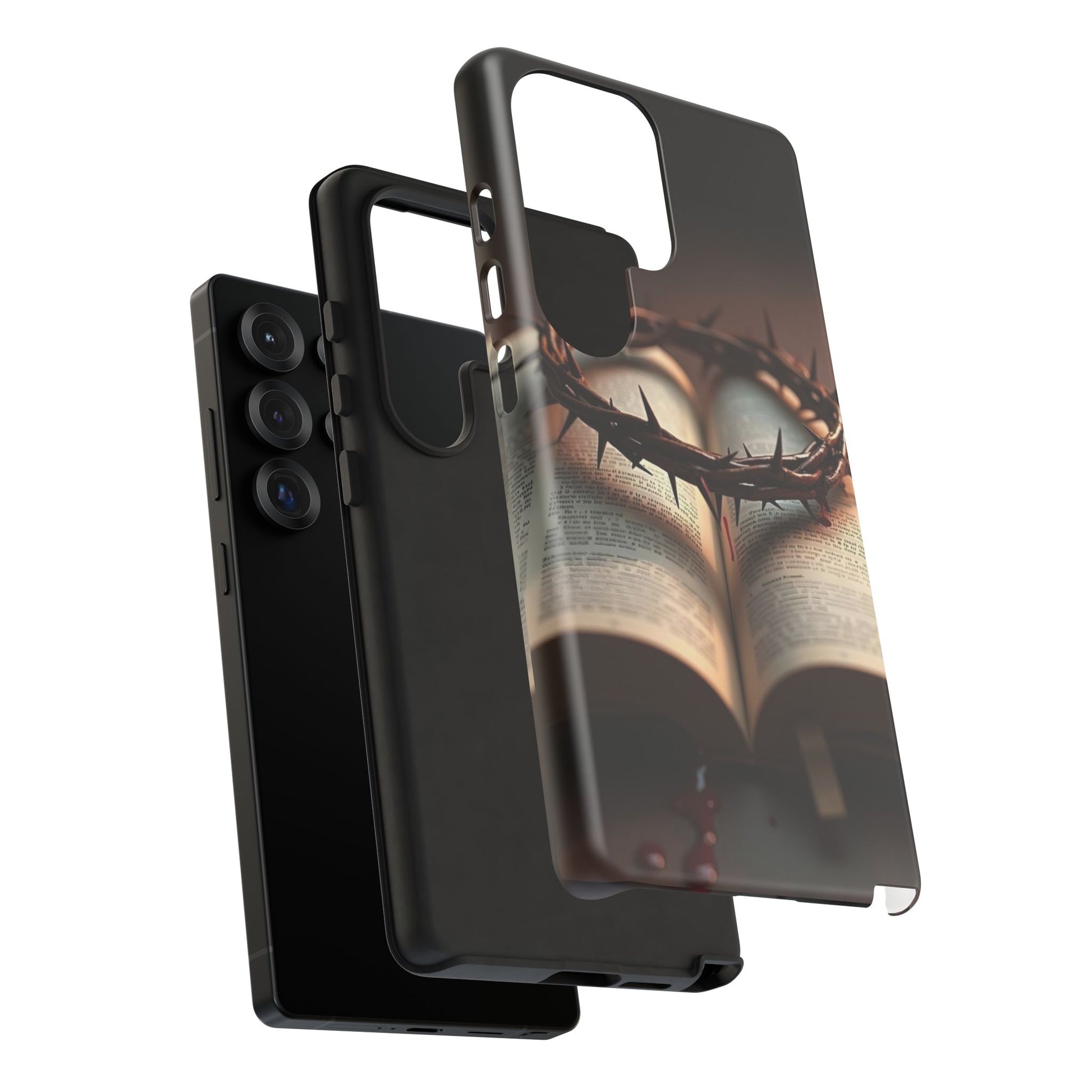Crown of Thorns and Bible Christian Tough Cases for iPhones, Samsung, and Pixel