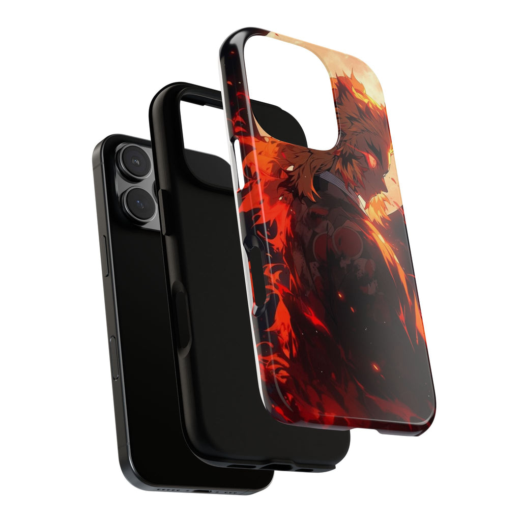 Demon Sl;ayer Rengoku Anime Phone Case, Tough Cases for iPhones, Samsung, and Pixel