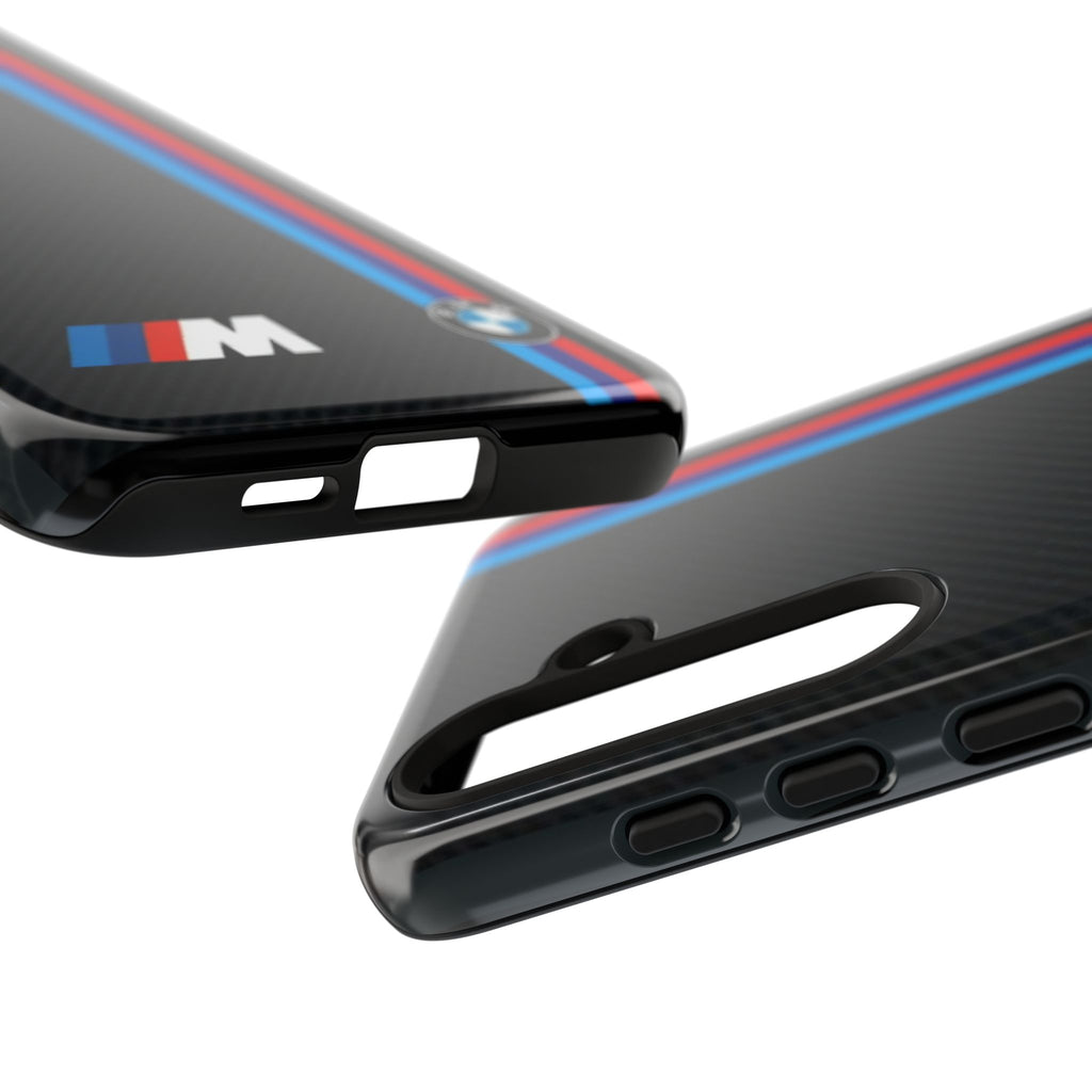 BMW M Stripes Carbon Fiber Design Tough Cases for iPhones, Samsung, and Pixel