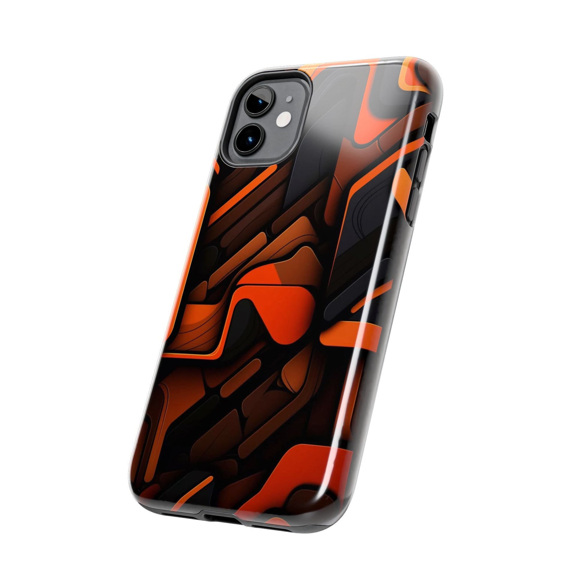 Orange Abstract Art Design Phone Case for Select iPhones & Samsung Galaxy Phones
