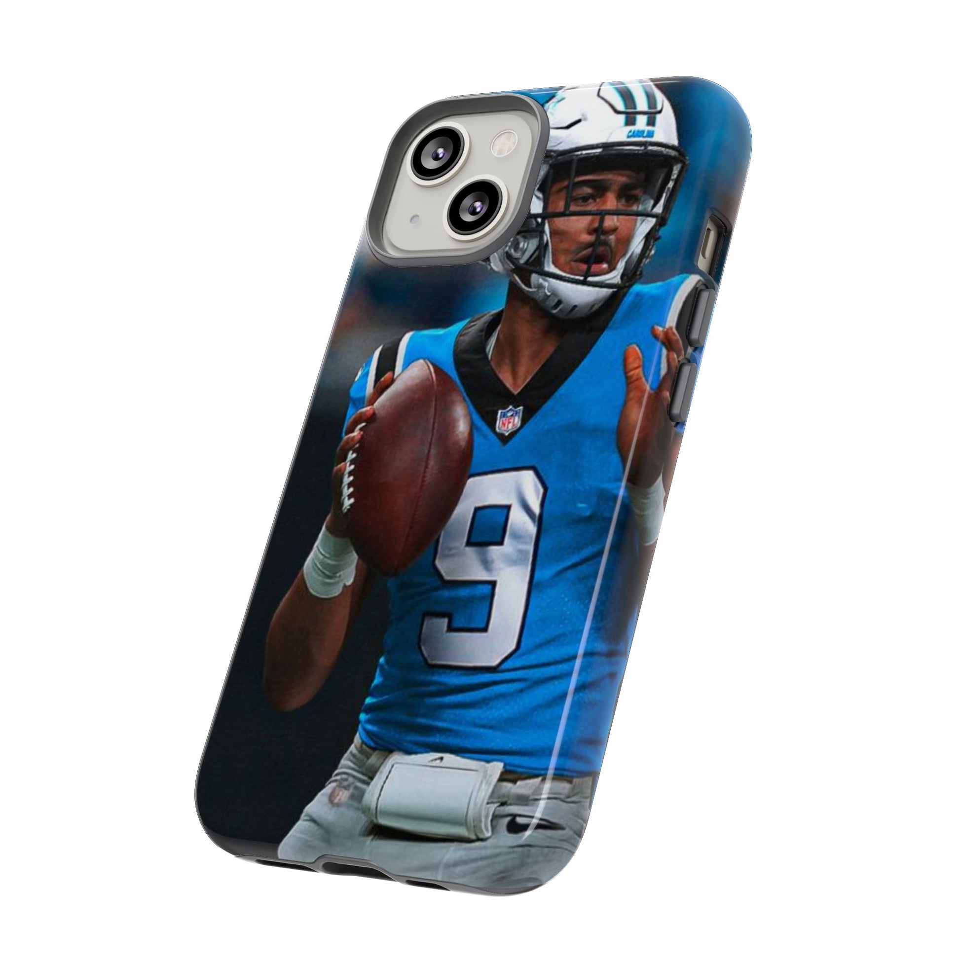 Carolina Panthers Bryce Young Football Tough Cases for iPhones, Samsung, and Pixel