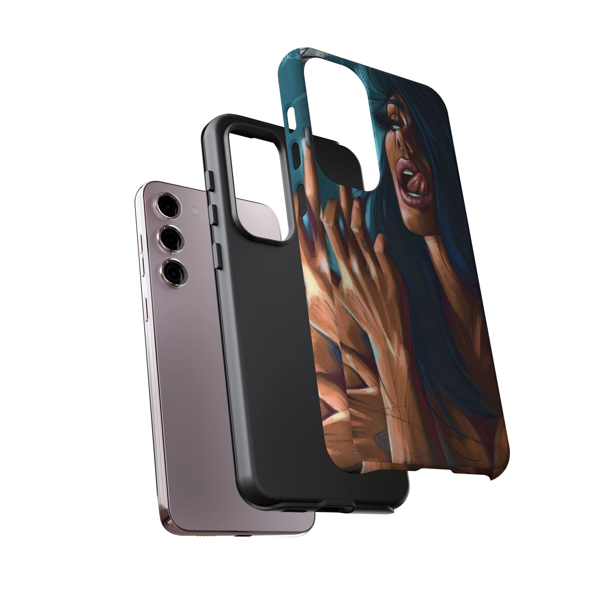 Tough Girl Theme Urban Design Cases for iPhones, Samsung, and Pixel