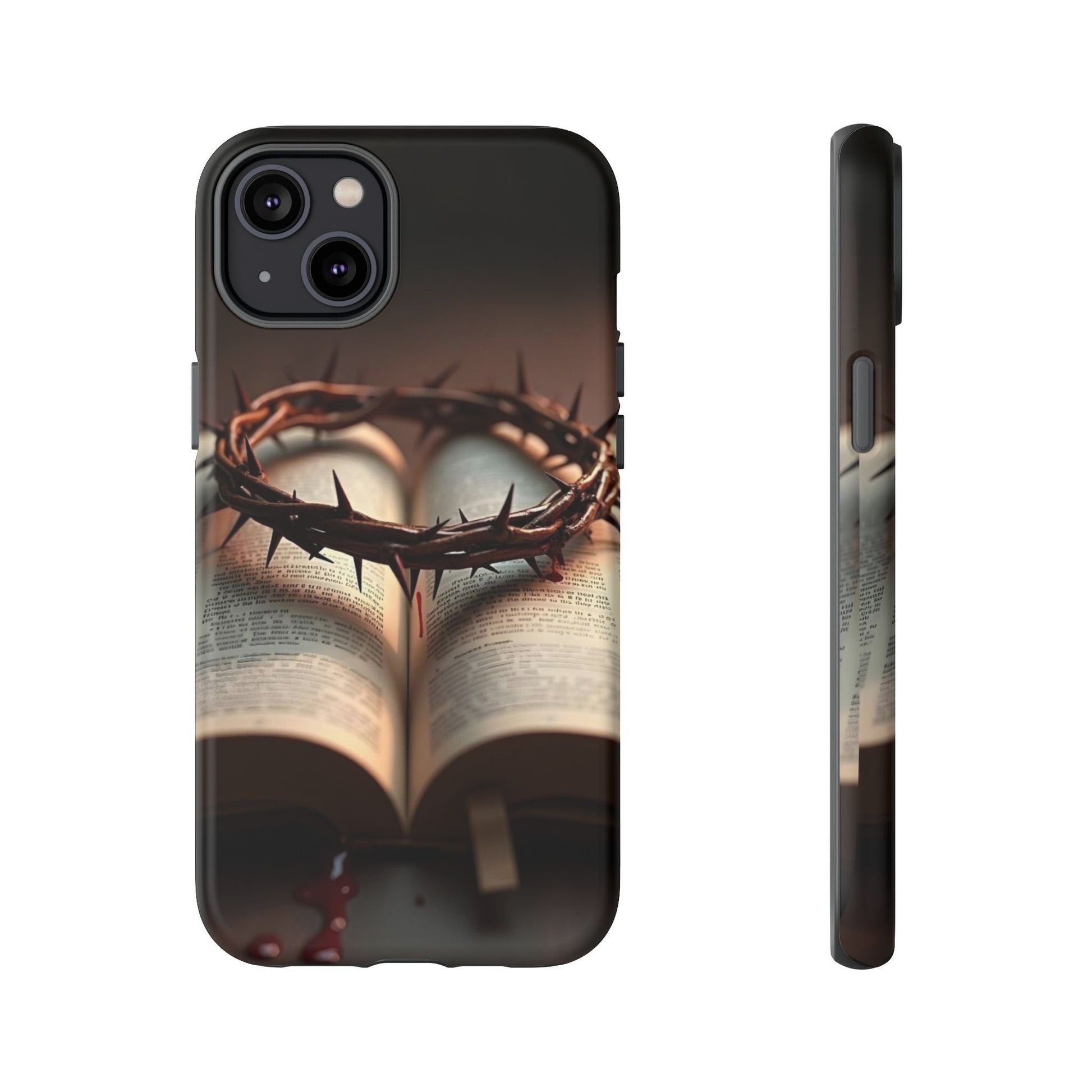 Crown of Thorns and Bible Christian Tough Cases for iPhones, Samsung, and Pixel