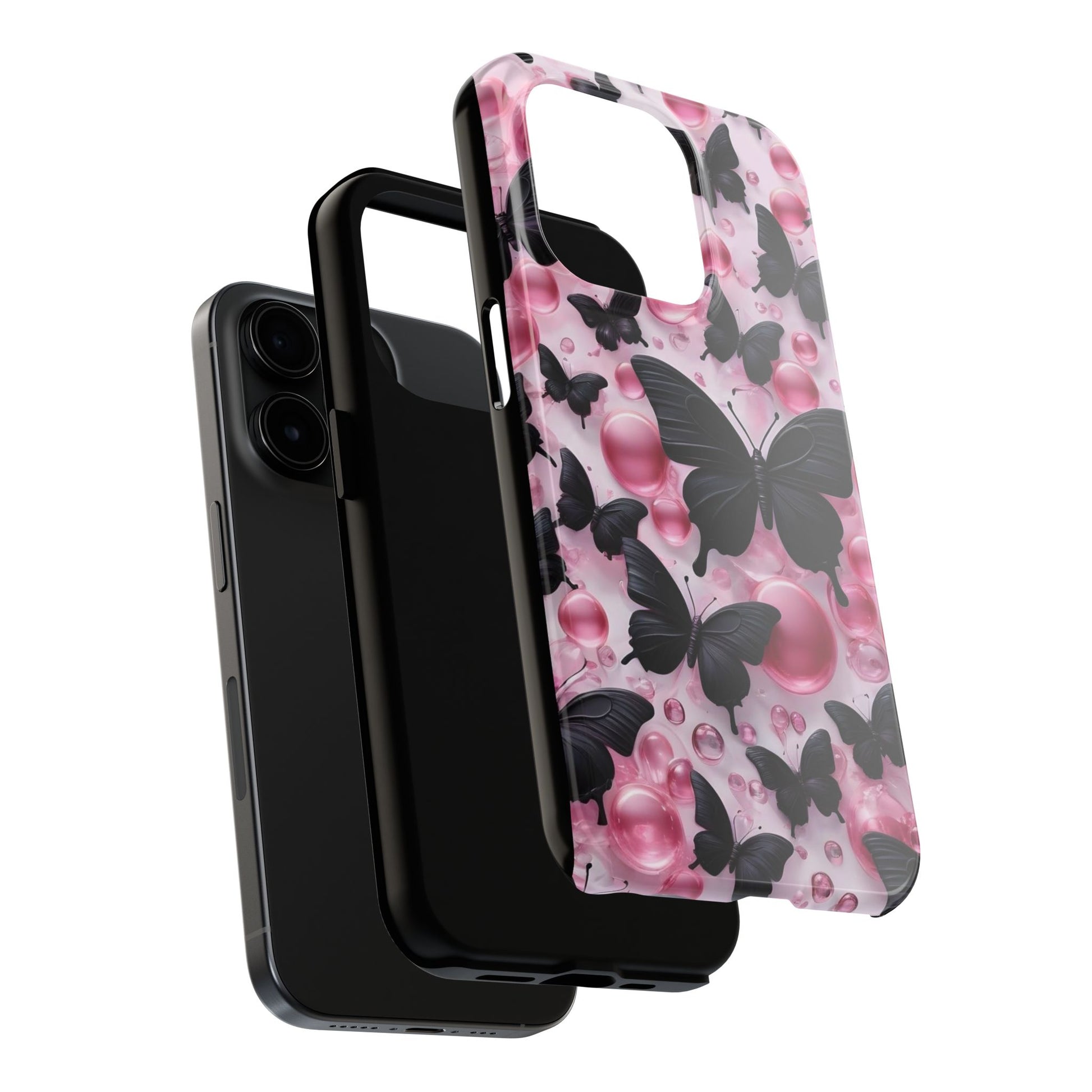 Pearls and Butterflies Theme Phone Cases for iPhones & Samsung Phones
