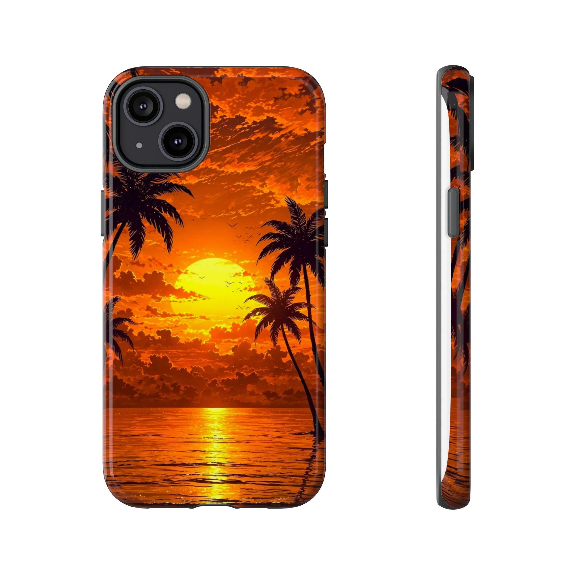 Beautiful Beach Sunset Tough Cases for iPhones, Samsung, and Pixel