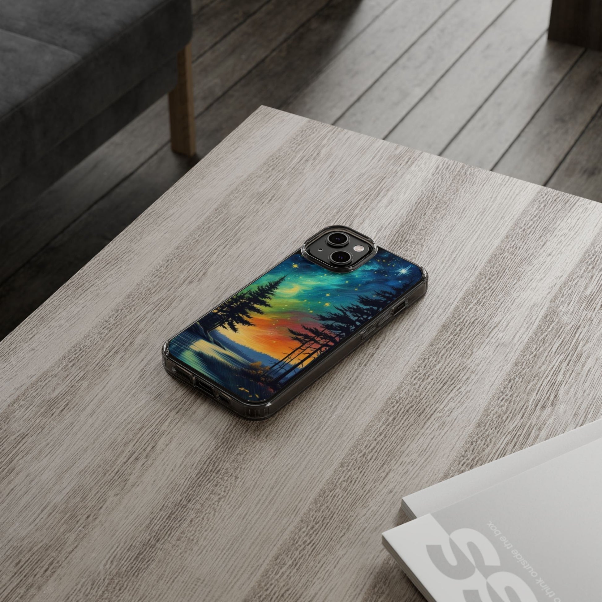 Starry Night Style Forest Art Iphone, Samsung case