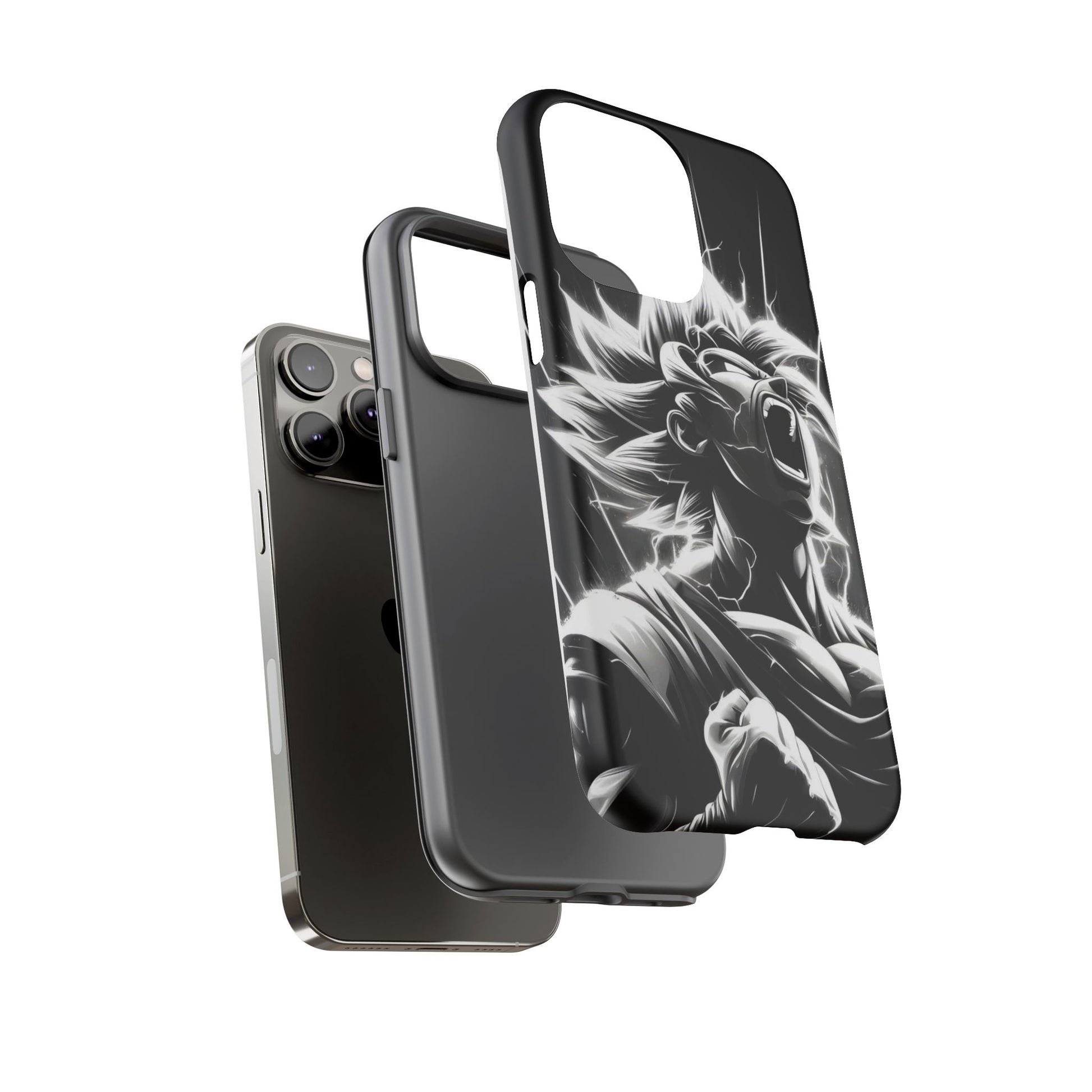 Anime Saiyan Rage Dragon ball Z Tough Cases for iPhones, Samsung, and Pixel