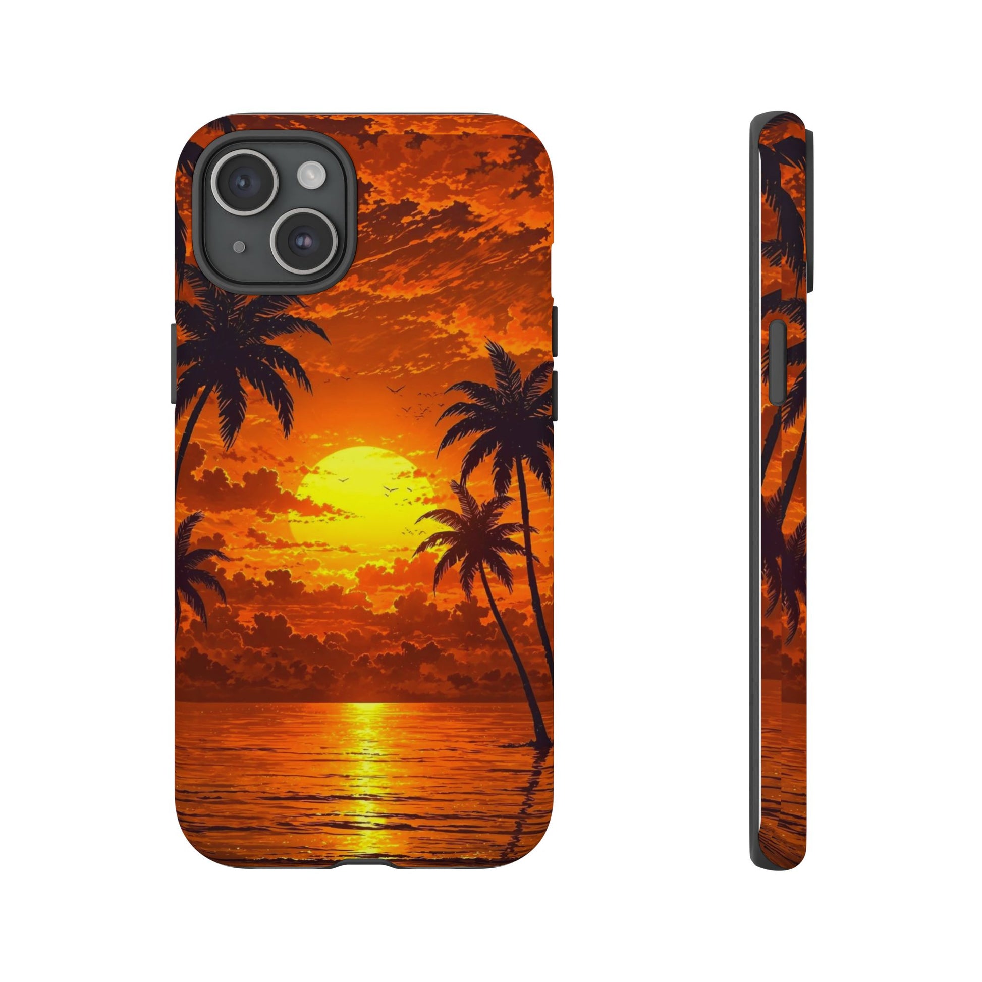 Beautiful Beach Sunset Tough Cases for iPhones, Samsung, and Pixel