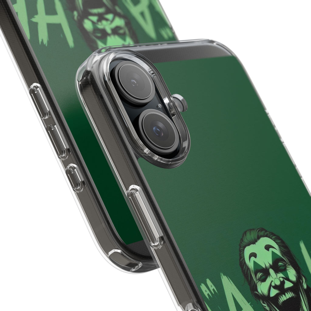 Phone Case, Comic book Inspired Design Joker Hahaha, Clear Phone Cover, Funny