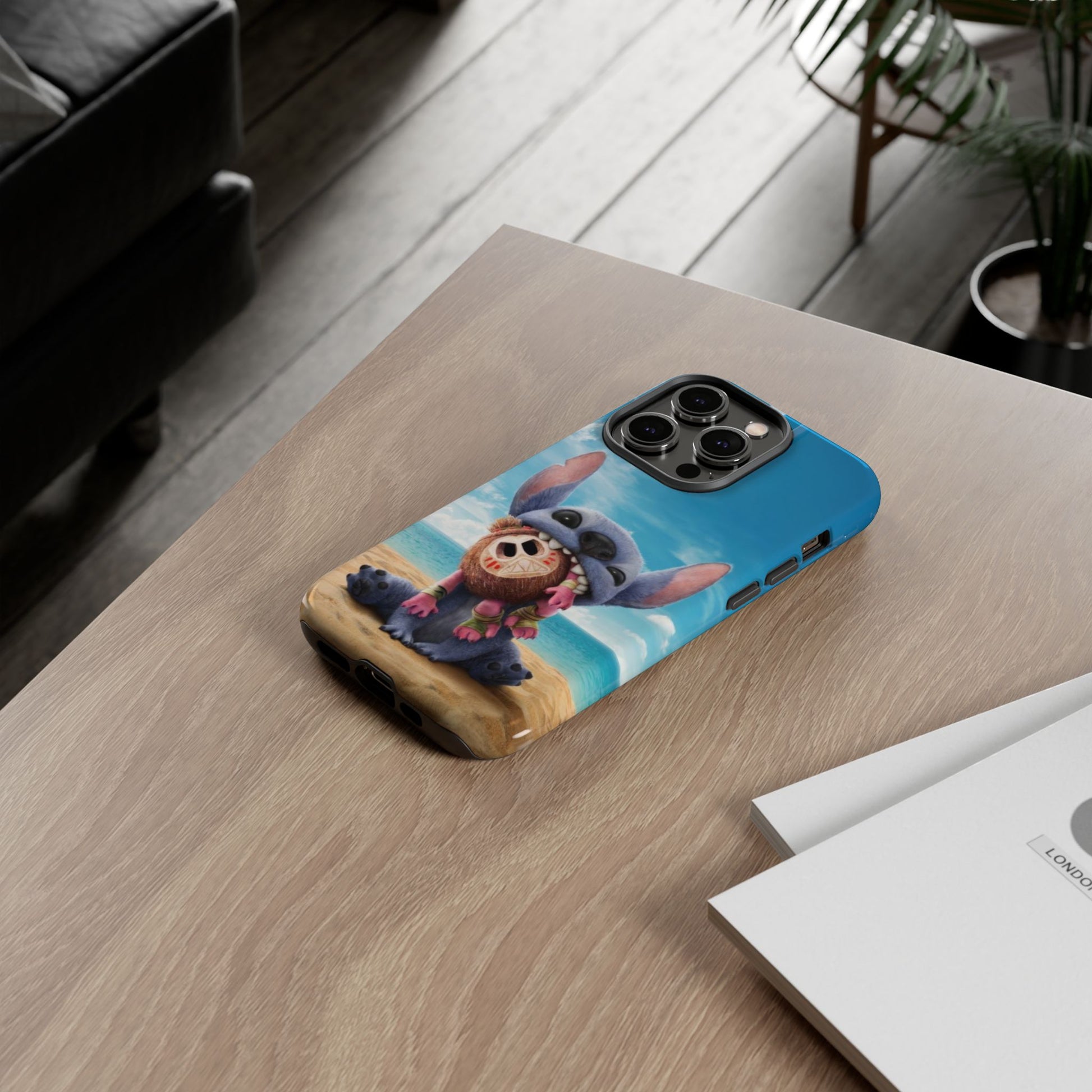Stitch Beach Sunset Landscape Phone Case for iPhone, Samsung Galaxy, & Pixel Phones
