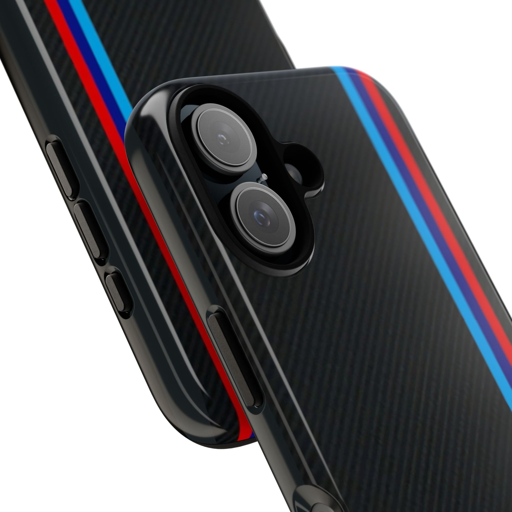 BMW M Stripes Carbon Fiber Design Tough Cases for iPhones, Samsung, and Pixel