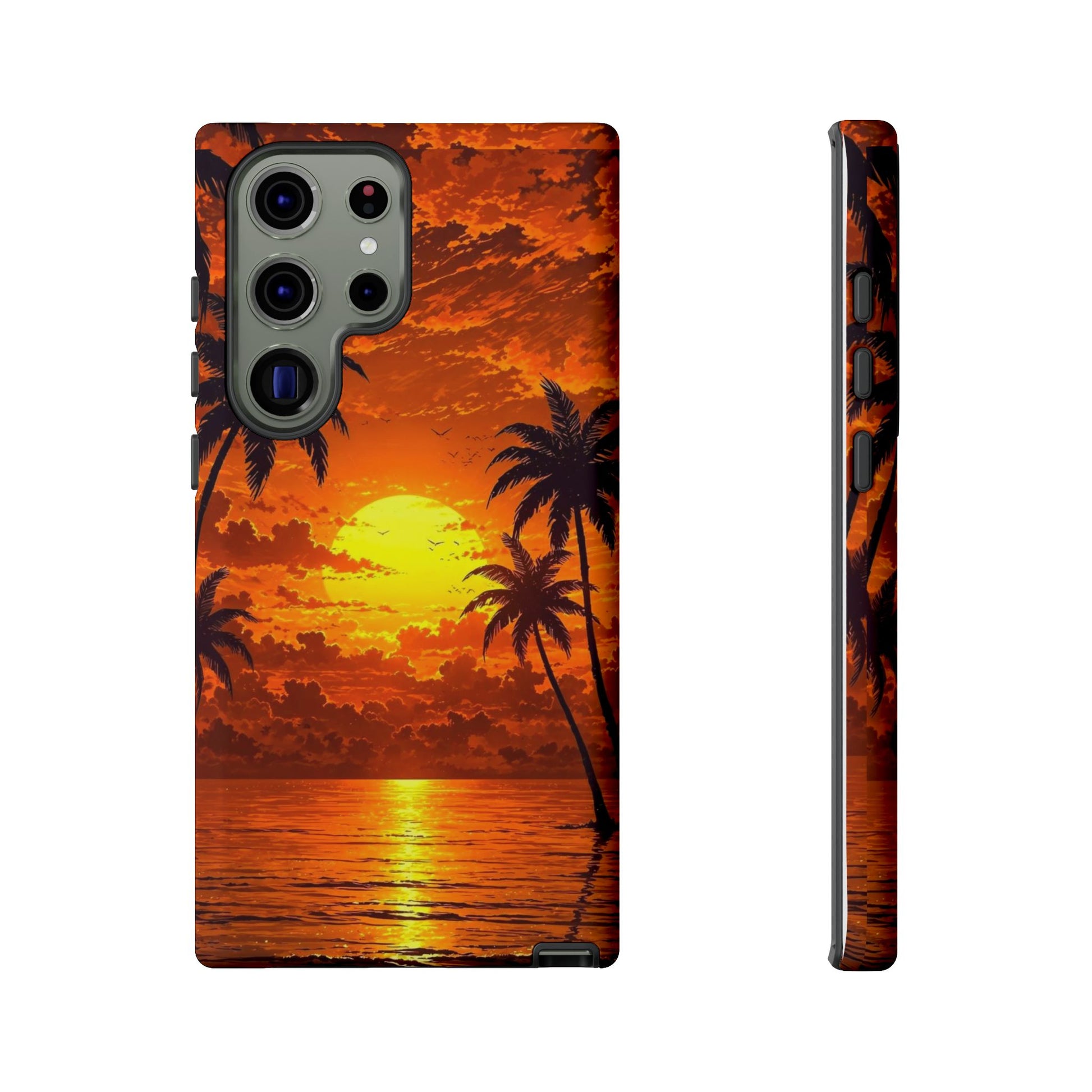 Beautiful Beach Sunset Tough Cases for iPhones, Samsung, and Pixel